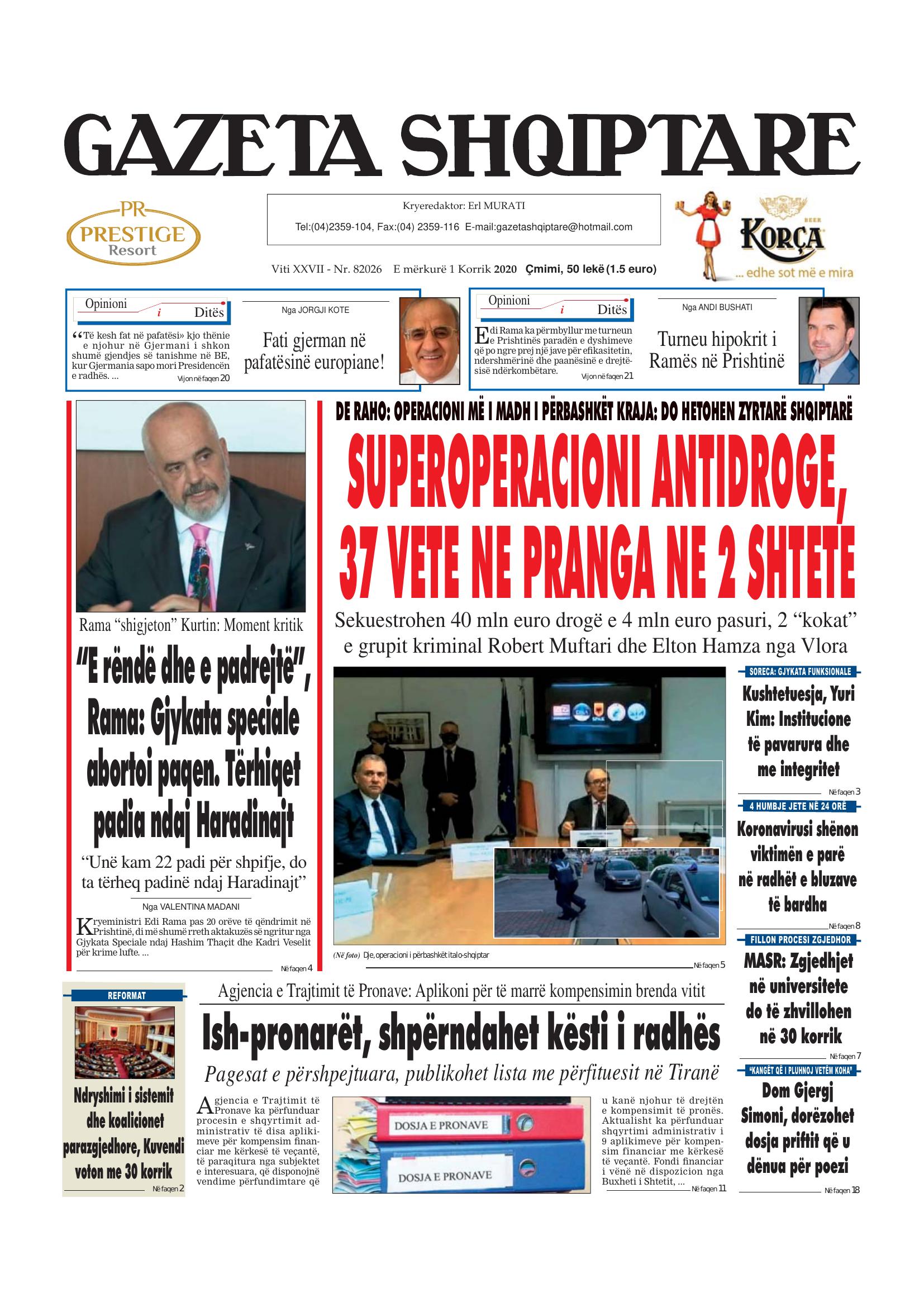 Gazeta Shqiptare 2020-07-01