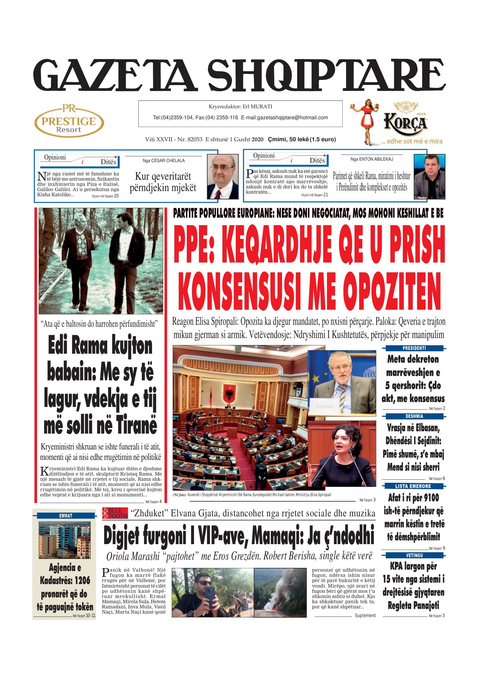 Gazeta Shqiptare 2020-08-01