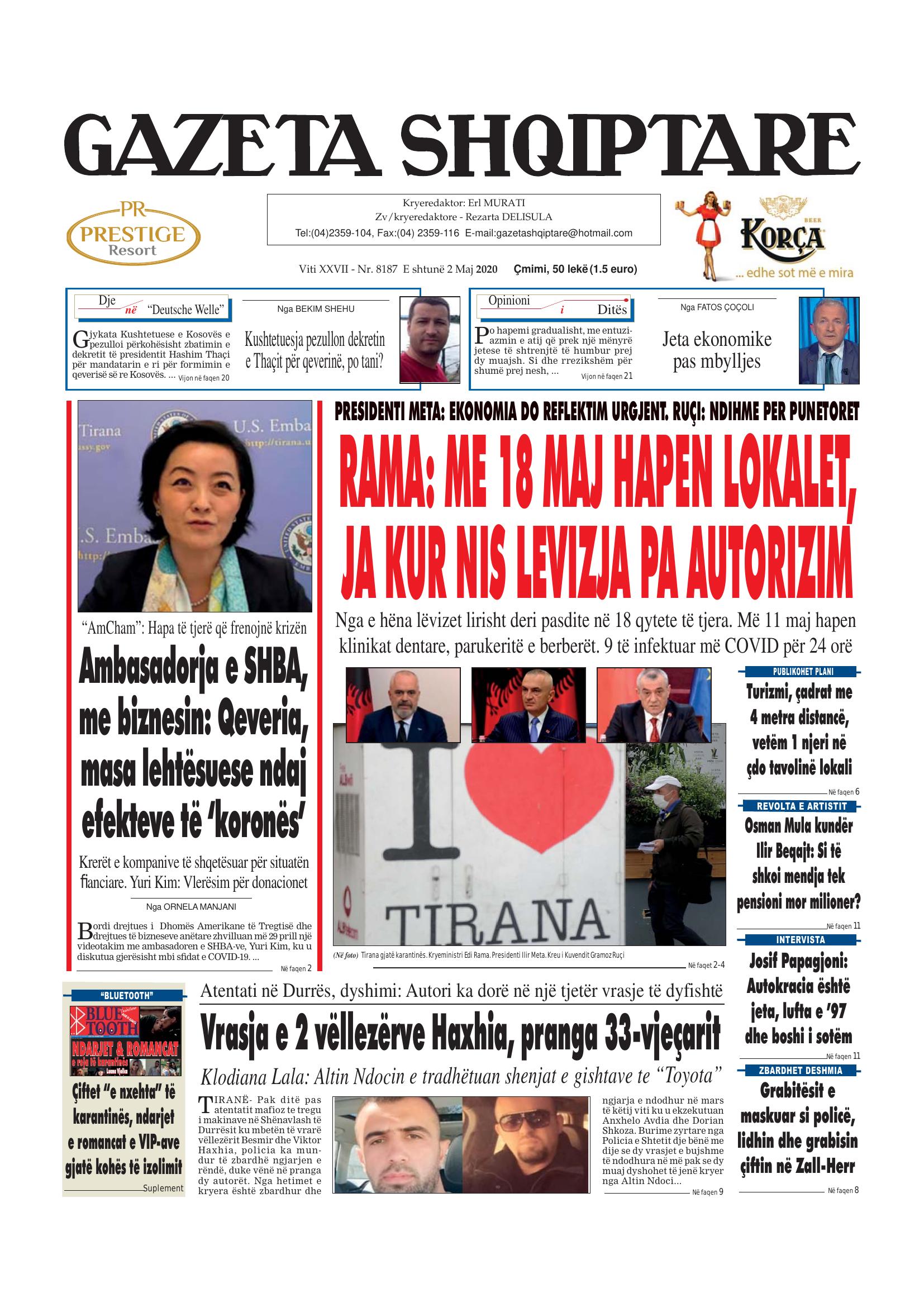 Gazeta Shqiptare 2020-05-02
