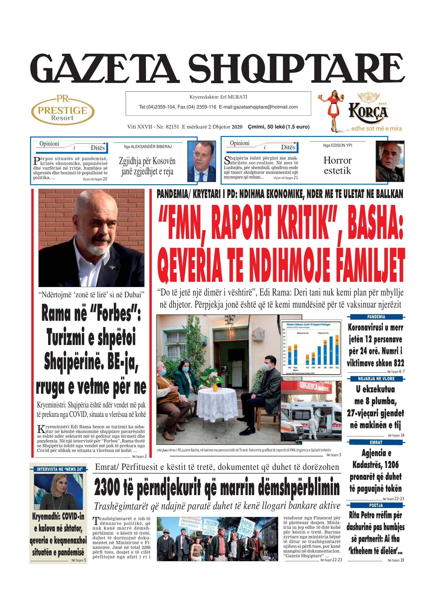 Gazeta Shqiptare 2020-12-02