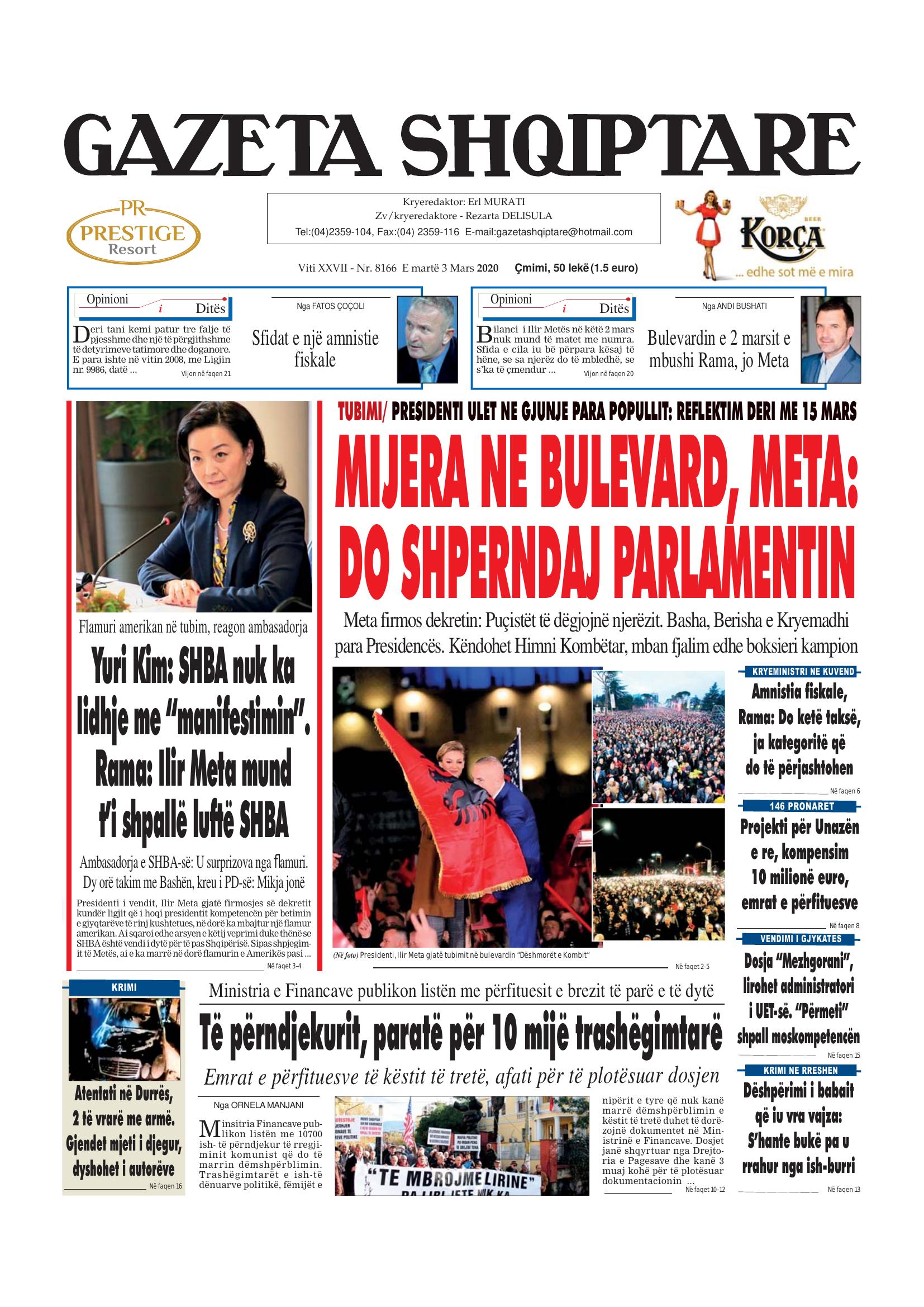 Gazeta Shqiptare 2020-03-03