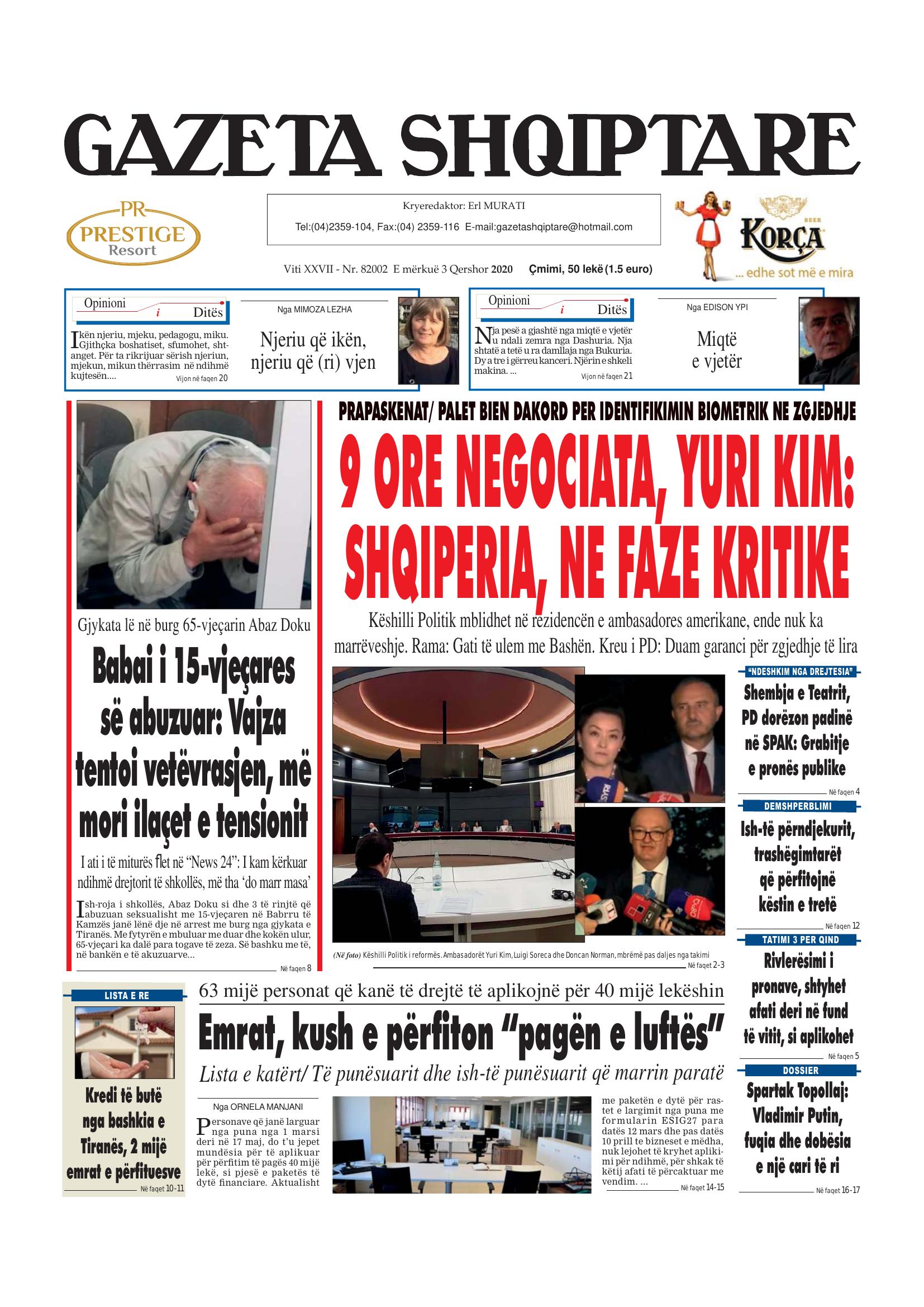 Gazeta Shqiptare 2020-06-03