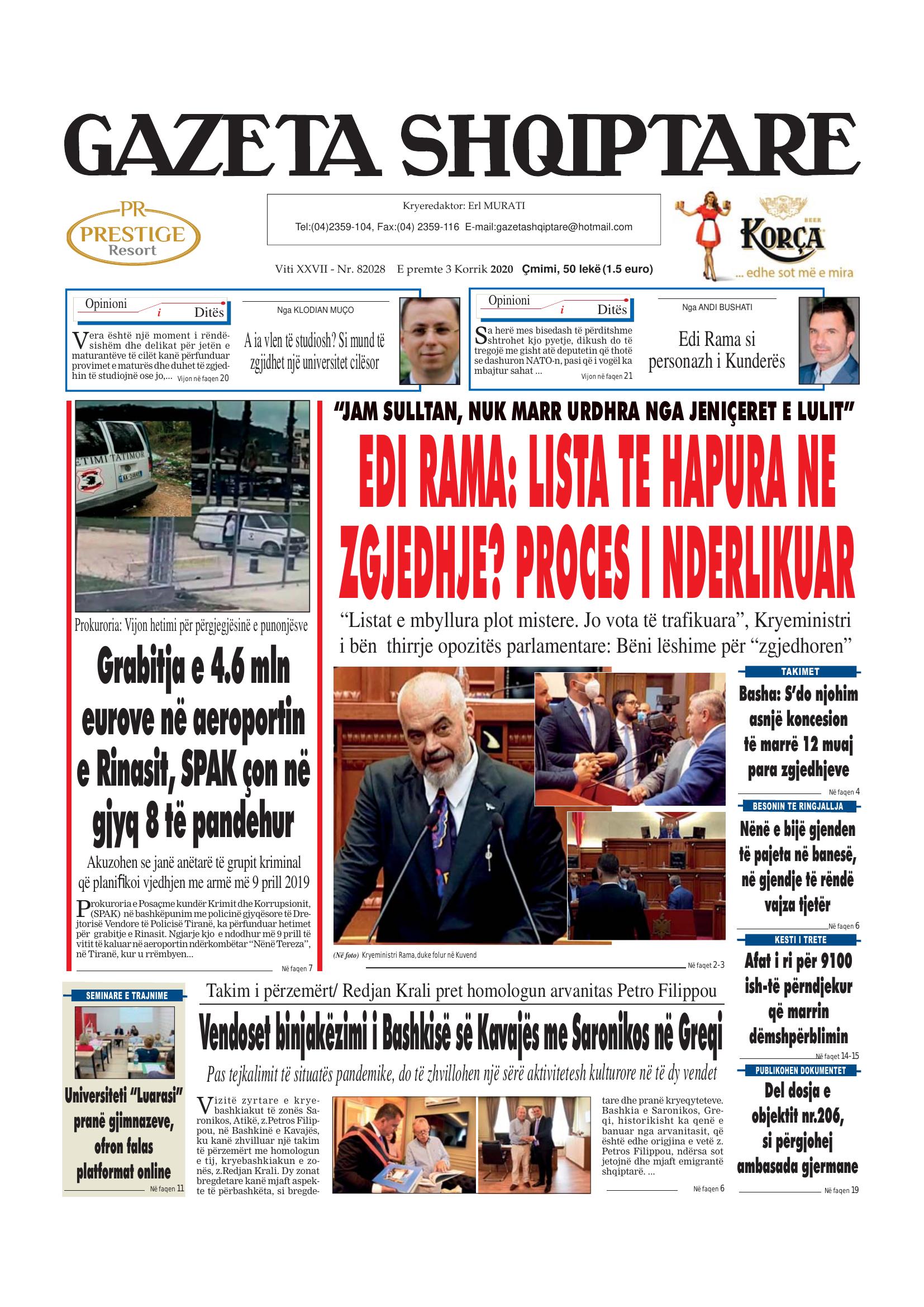 Gazeta Shqiptare 2020-07-03