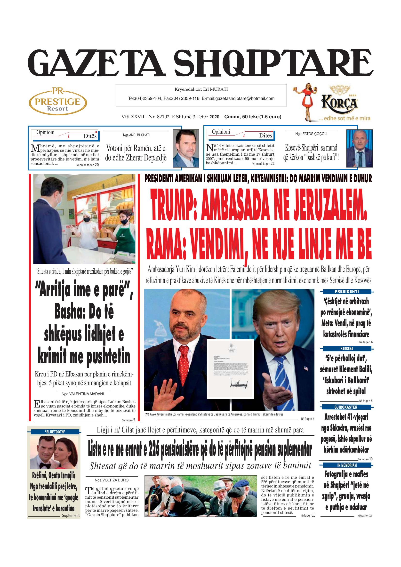 Gazeta Shqiptare 2020-10-03