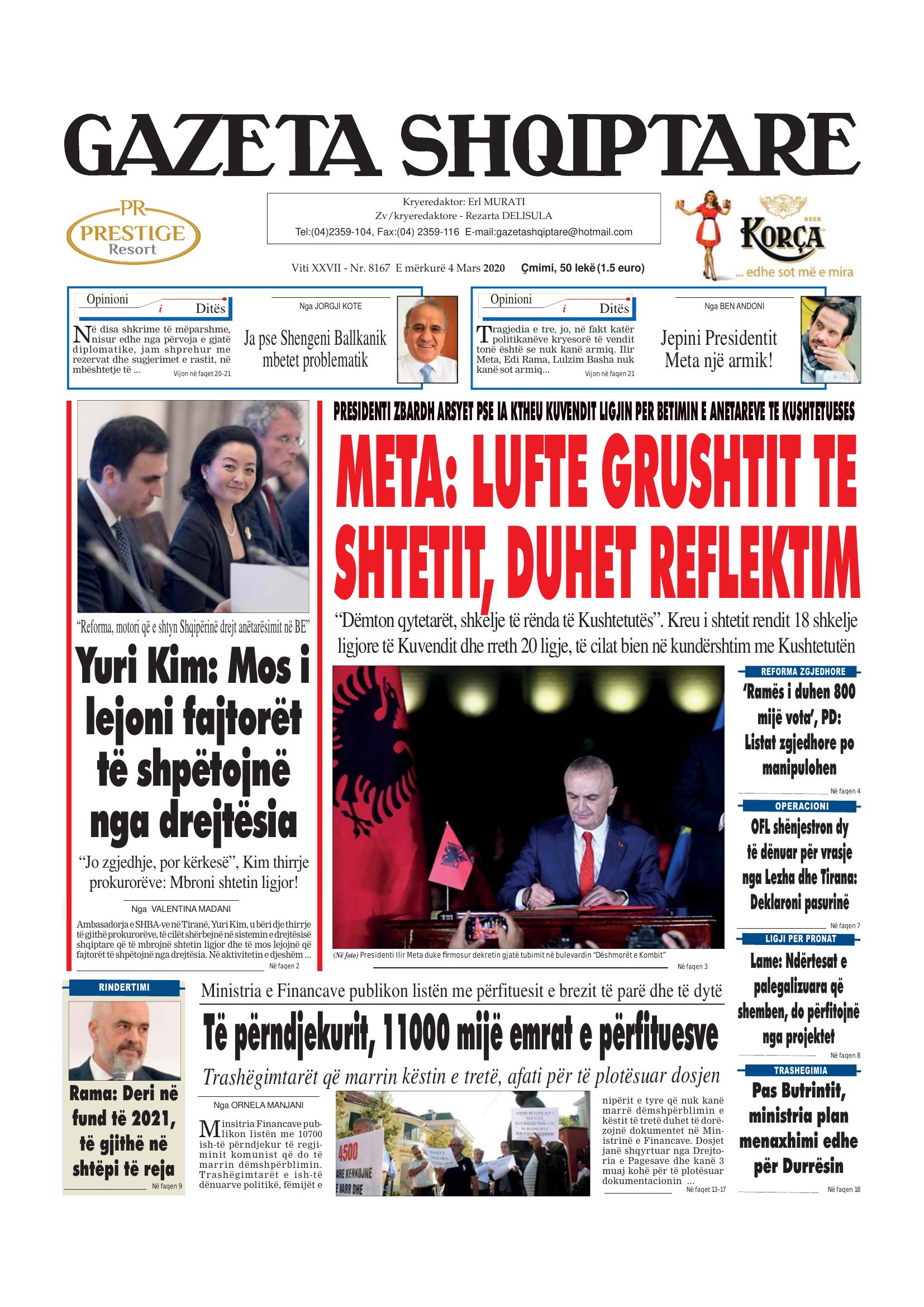Gazeta Shqiptare 2020-03-04