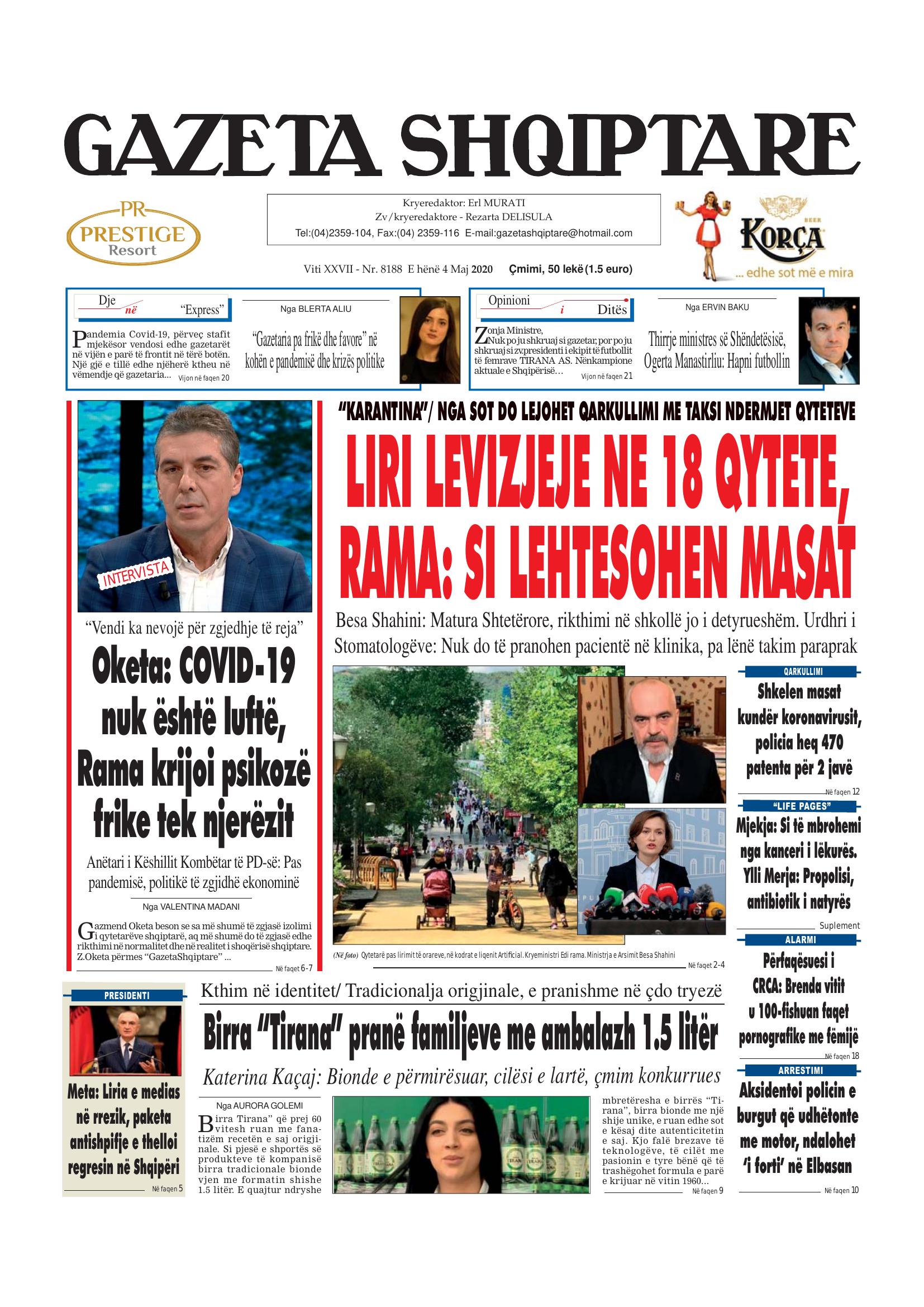Gazeta Shqiptare 2020-05-04