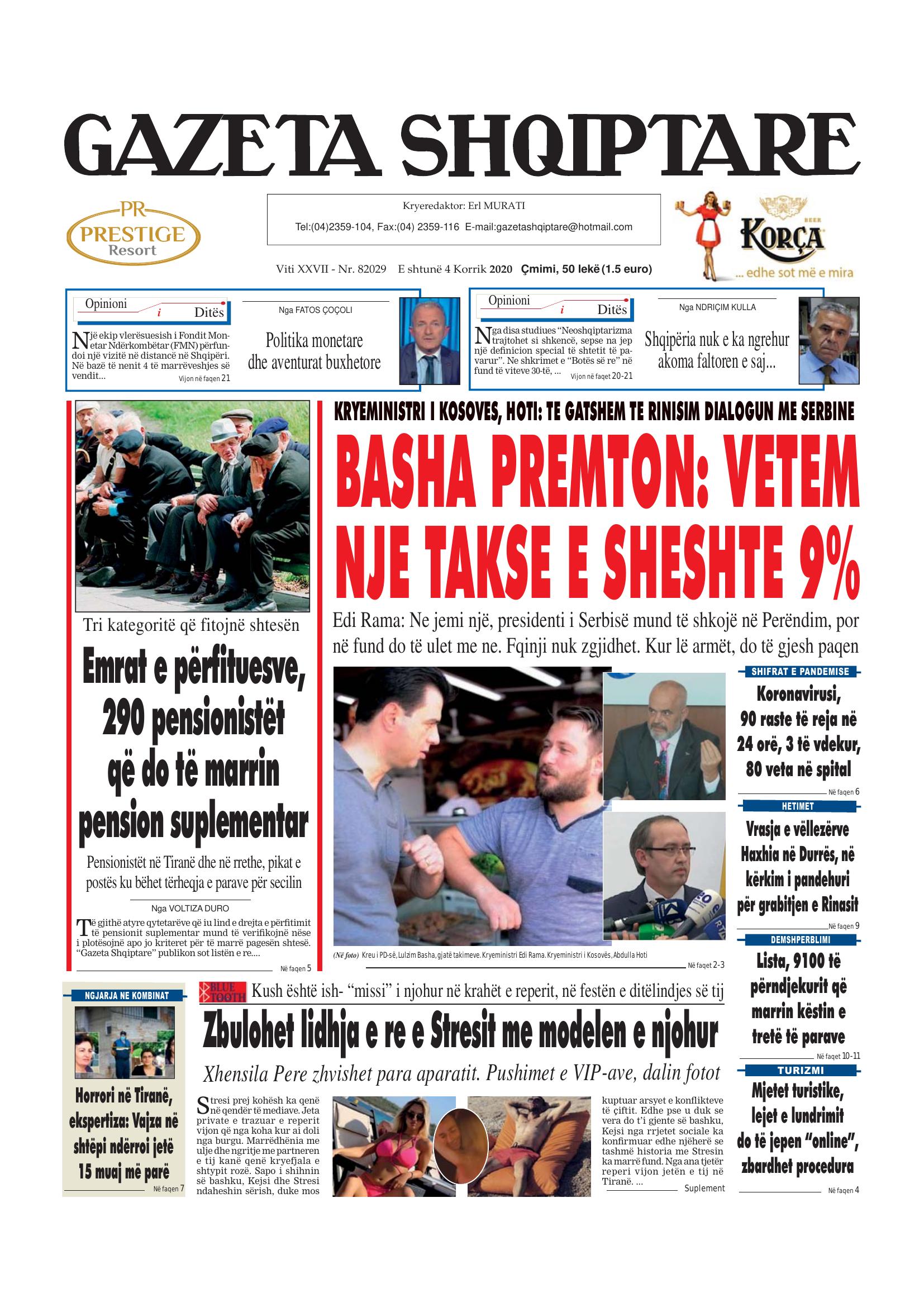 Gazeta Shqiptare 2020-07-04