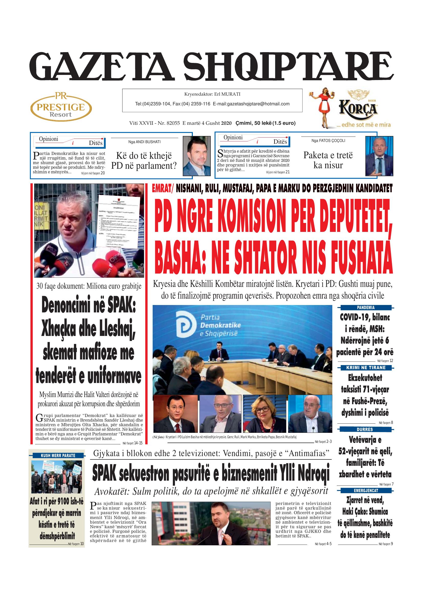 Gazeta Shqiptare 2020-08-04