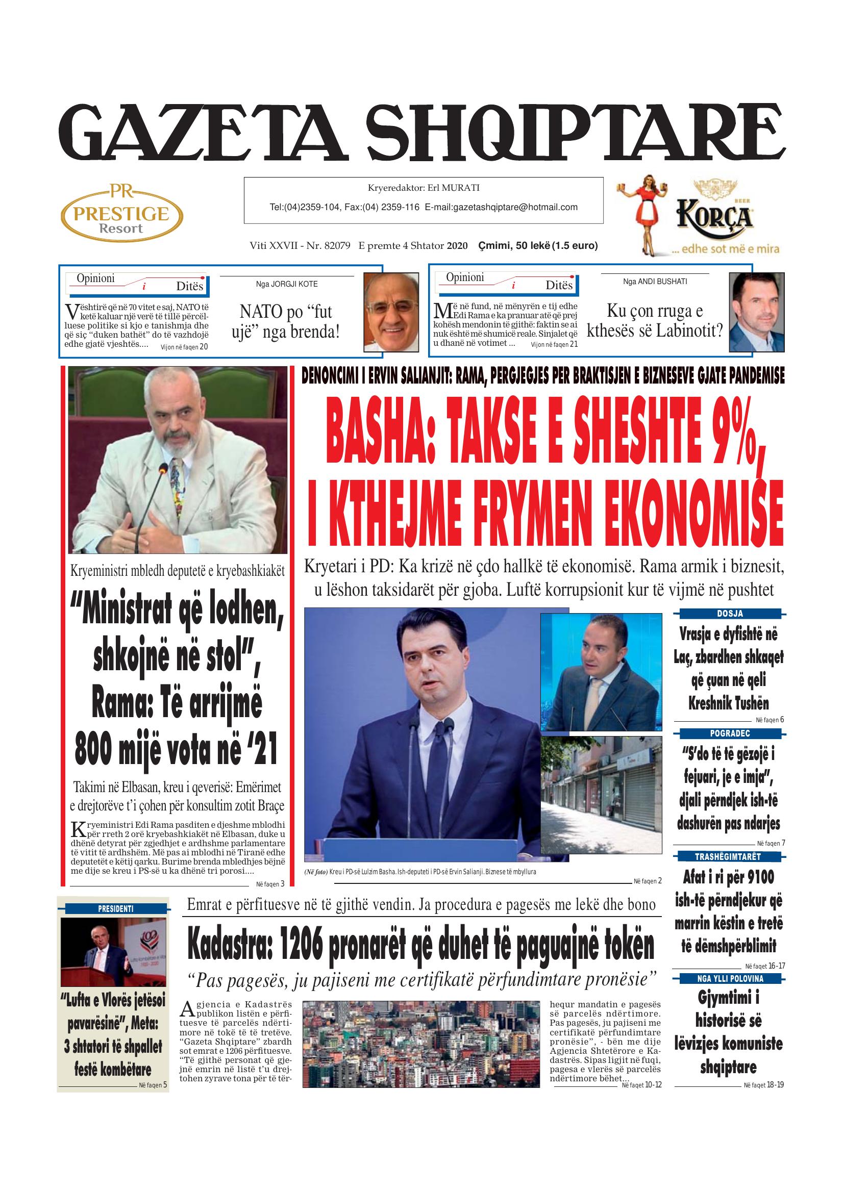 Gazeta Shqiptare 2020-09-04