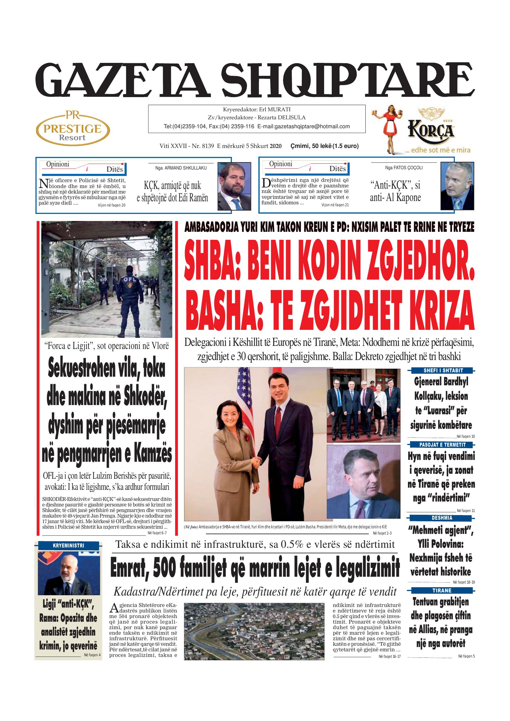 Gazeta Shqiptare 2020-02-05