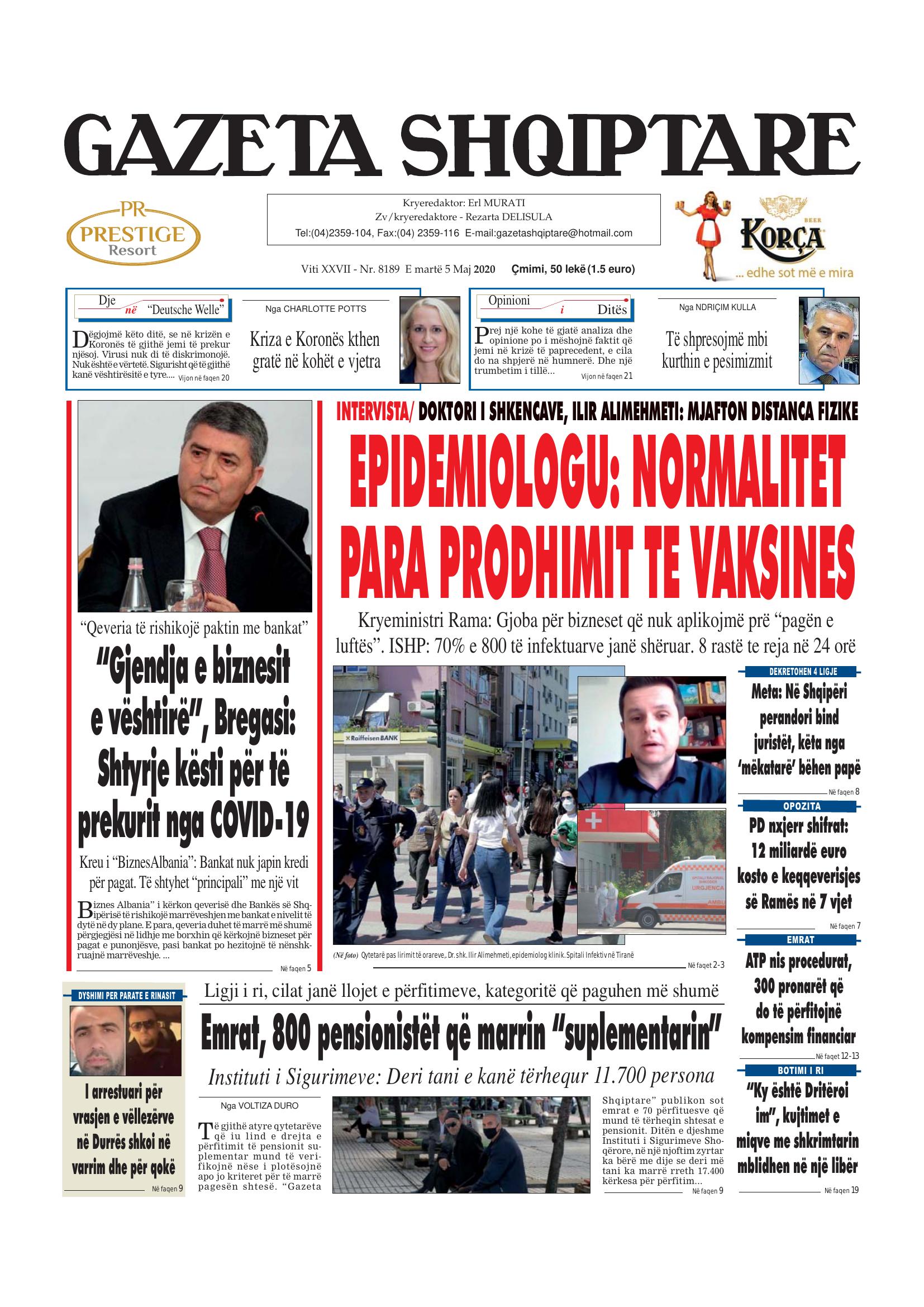 Gazeta Shqiptare 2020-05-05