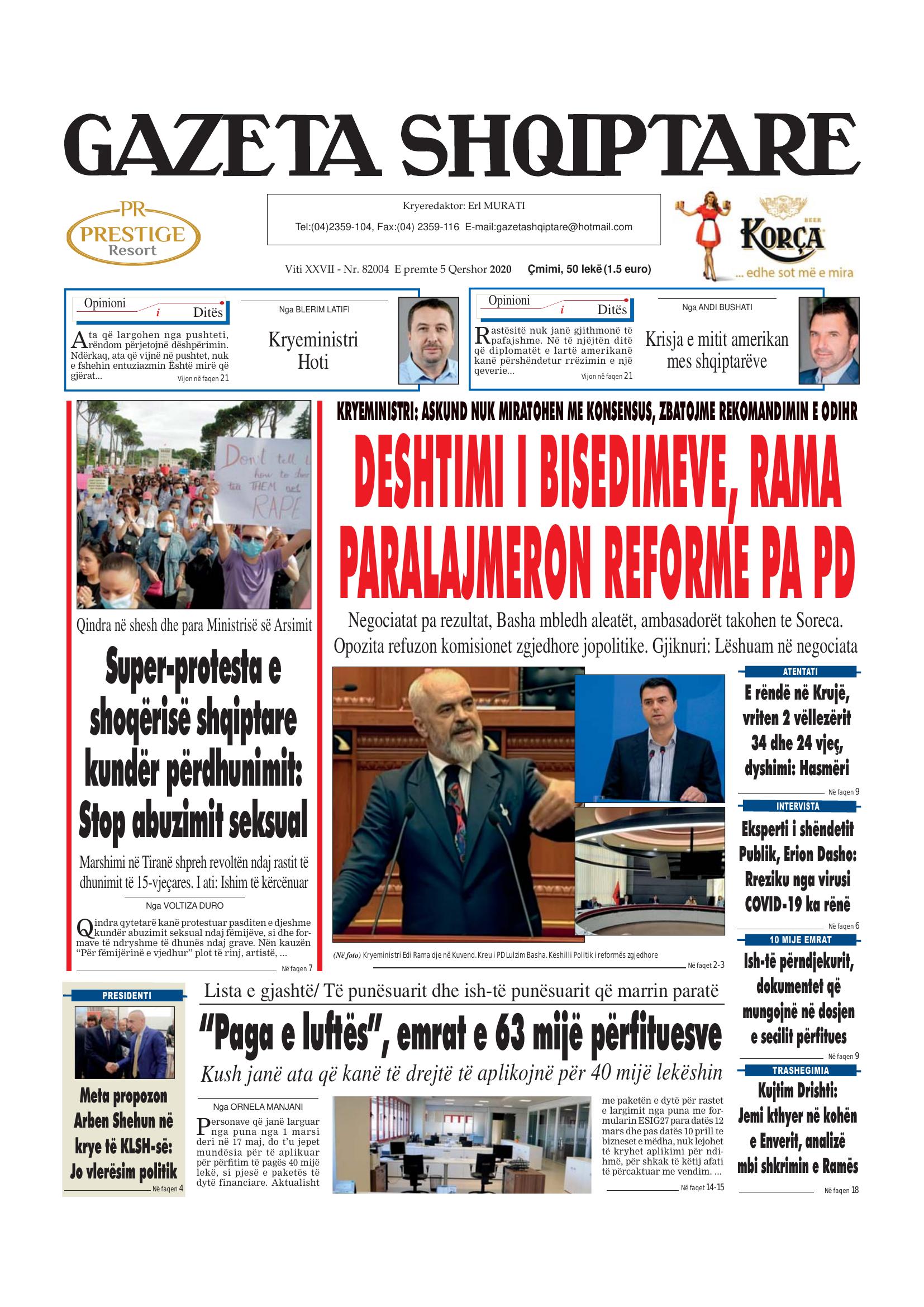 Gazeta Shqiptare 2020-06-05