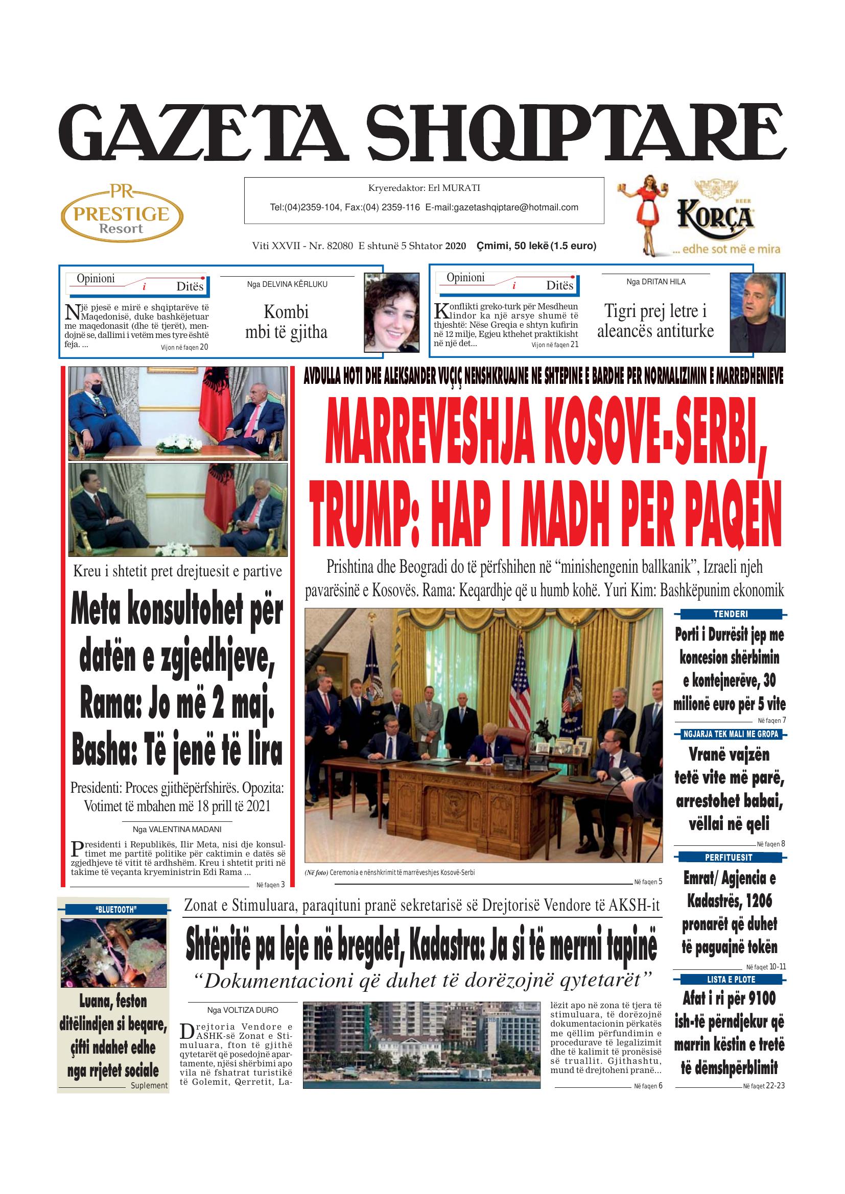Gazeta Shqiptare 2020-09-05