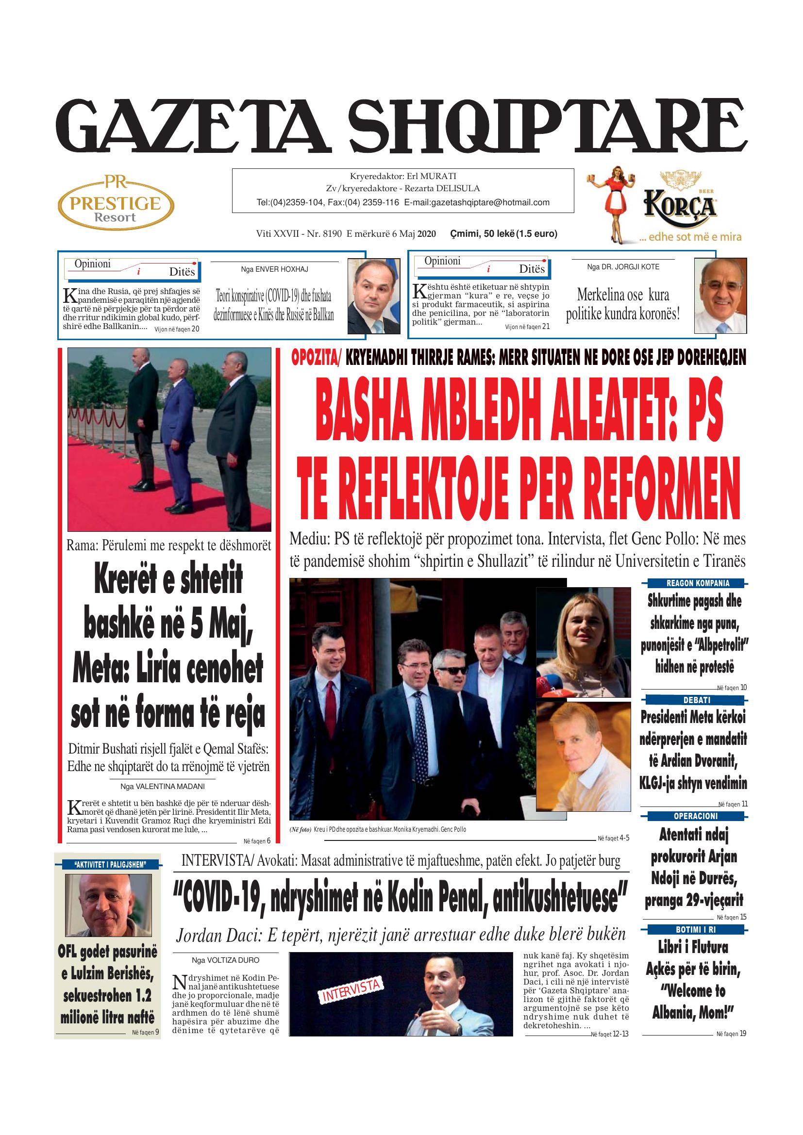Gazeta Shqiptare 2020-05-06