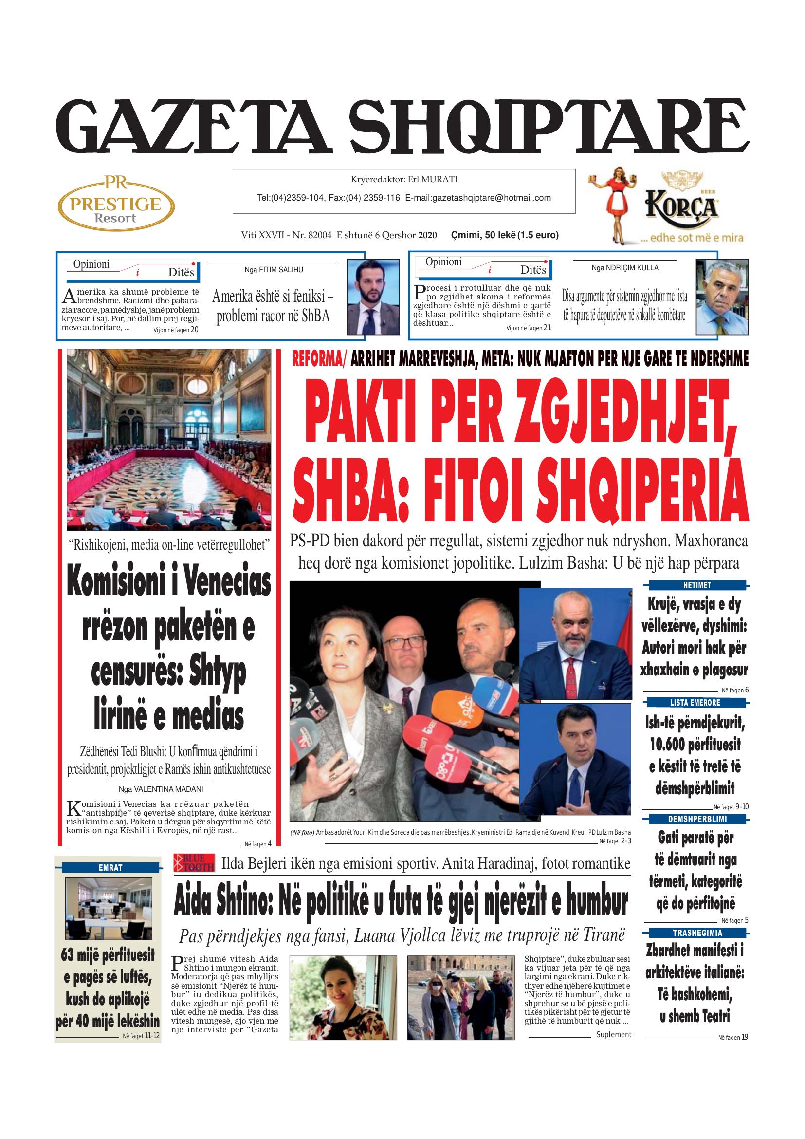 Gazeta Shqiptare 2020-06-06