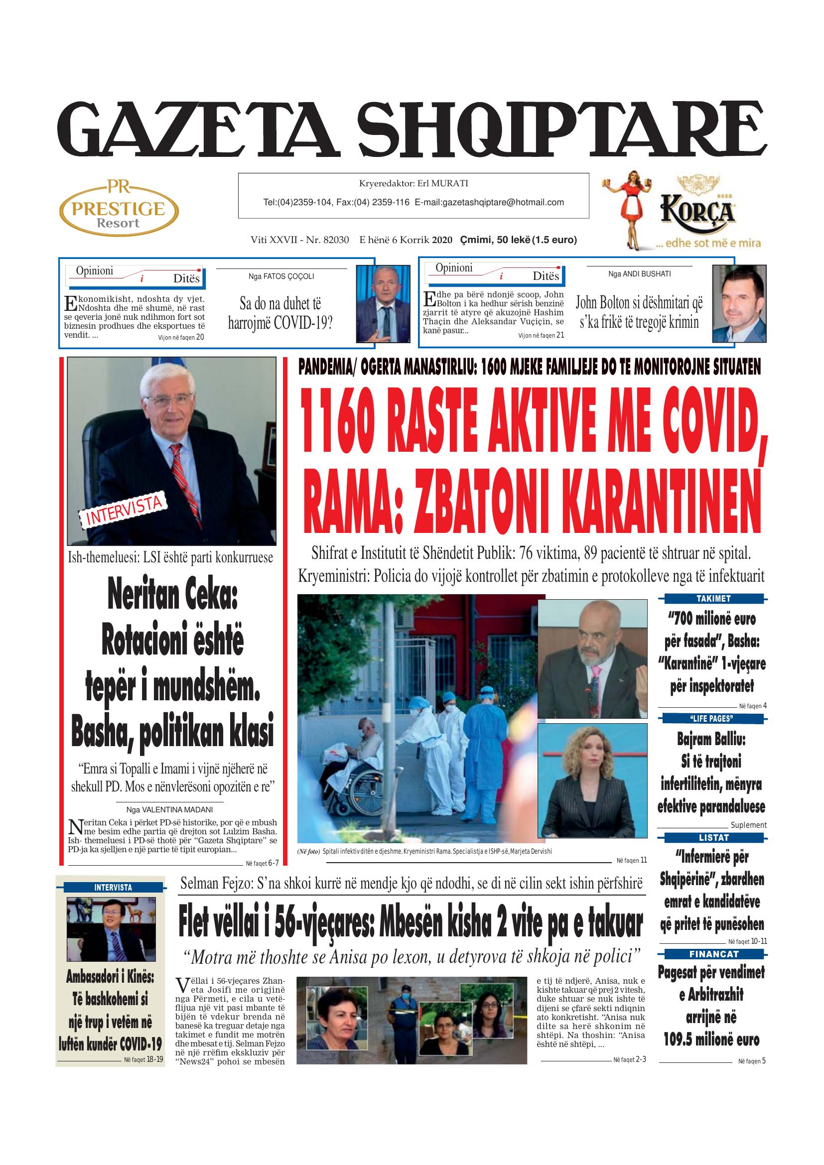 Gazeta Shqiptare 2020-07-06