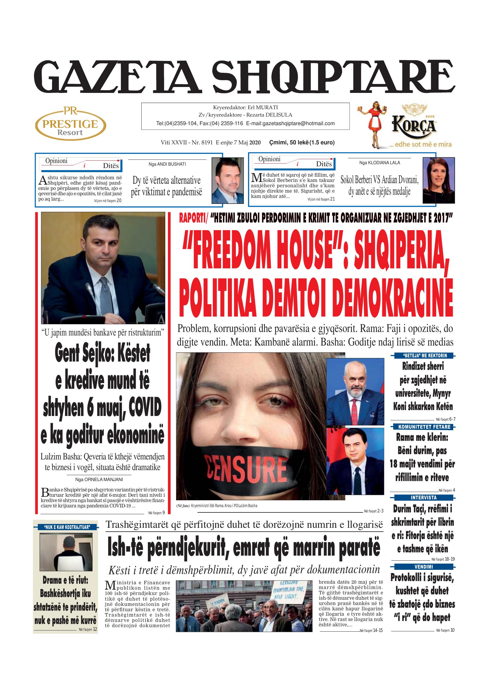 Gazeta Shqiptare 2020-05-07