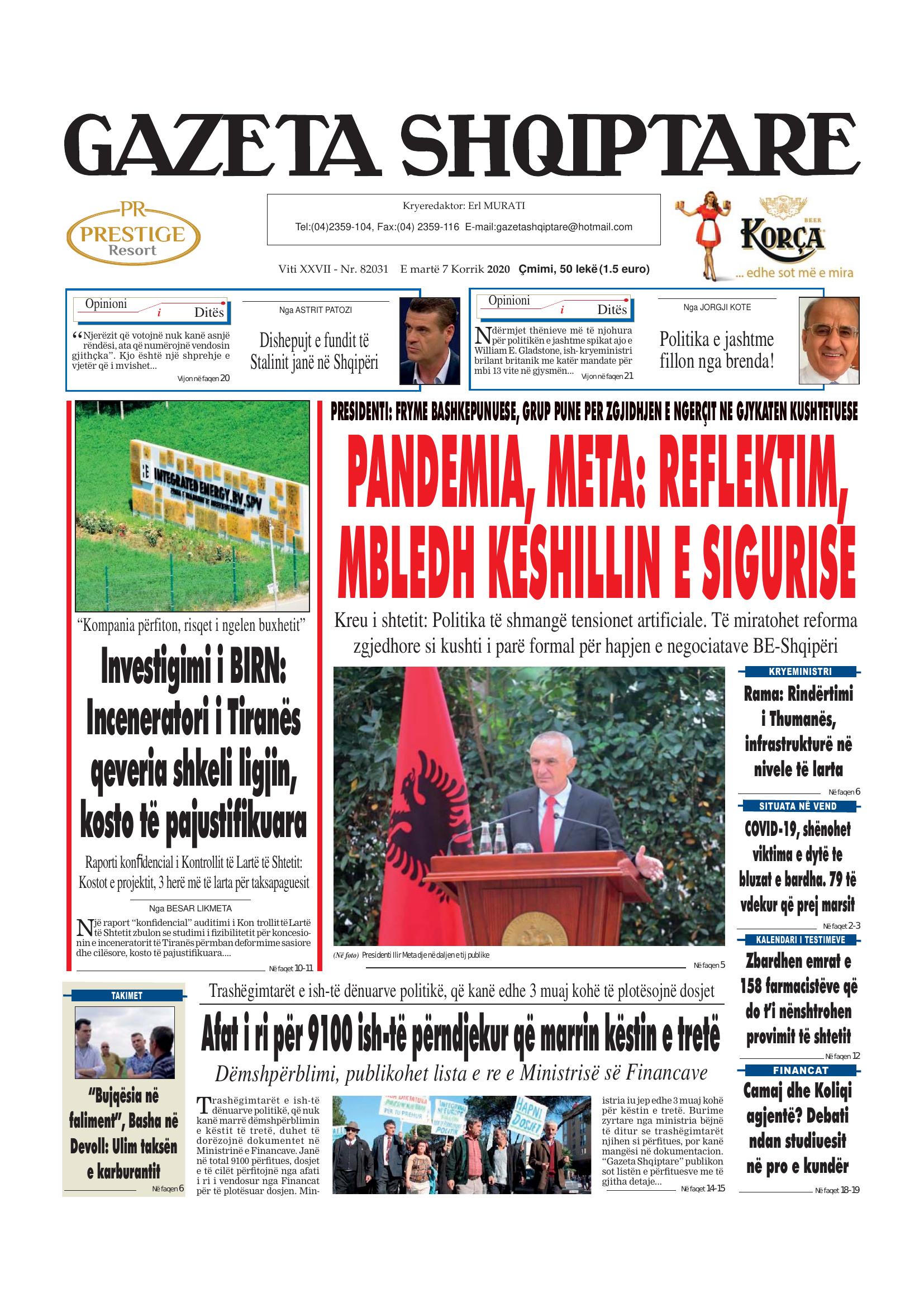 Gazeta Shqiptare 2020-07-07