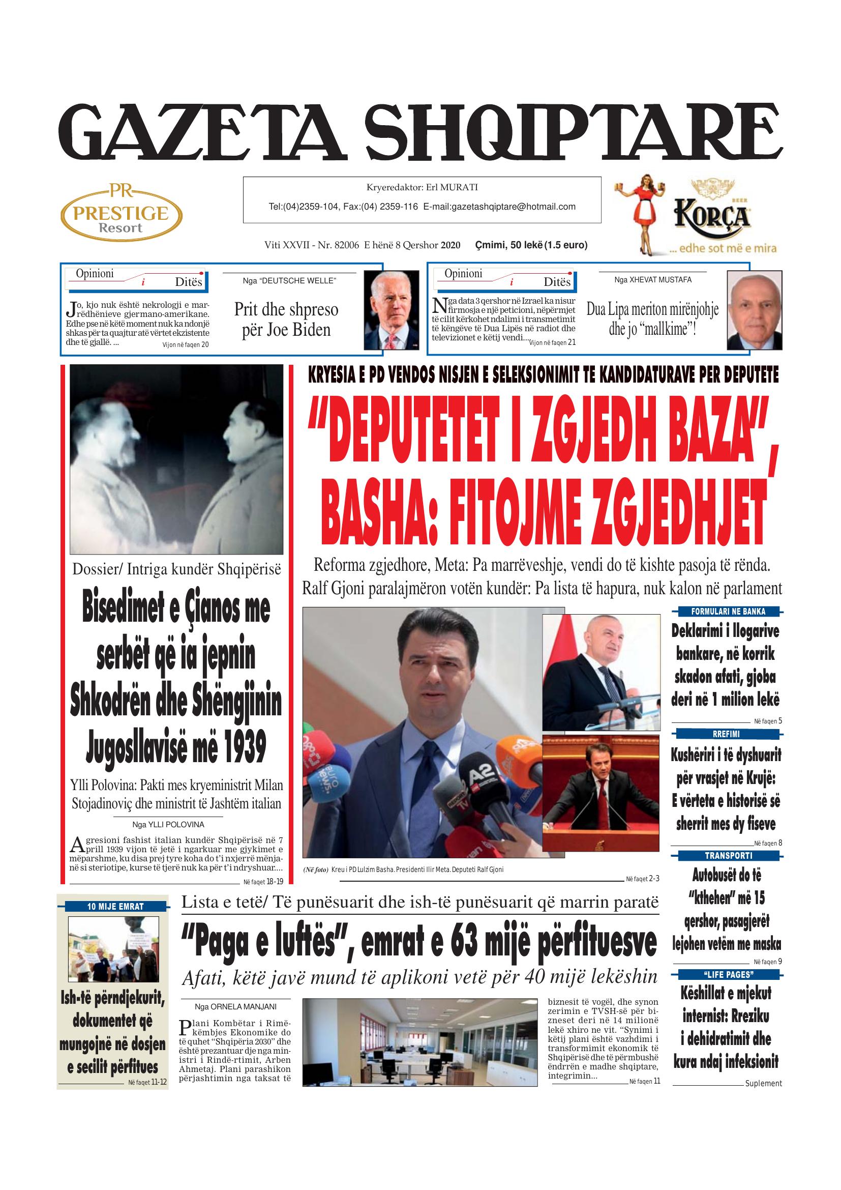 Gazeta Shqiptare 2020-06-08