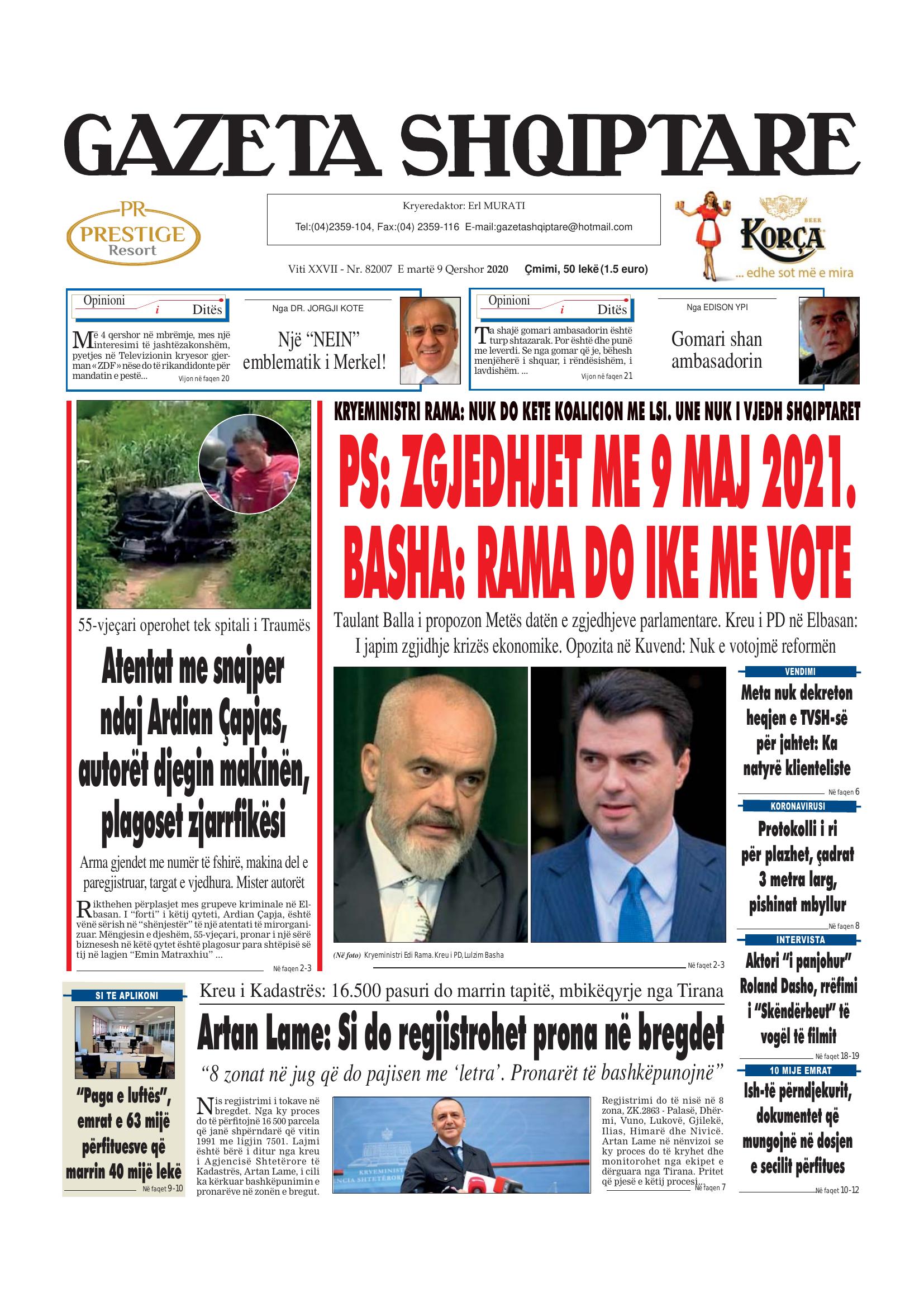 Gazeta Shqiptare 2020-06-09