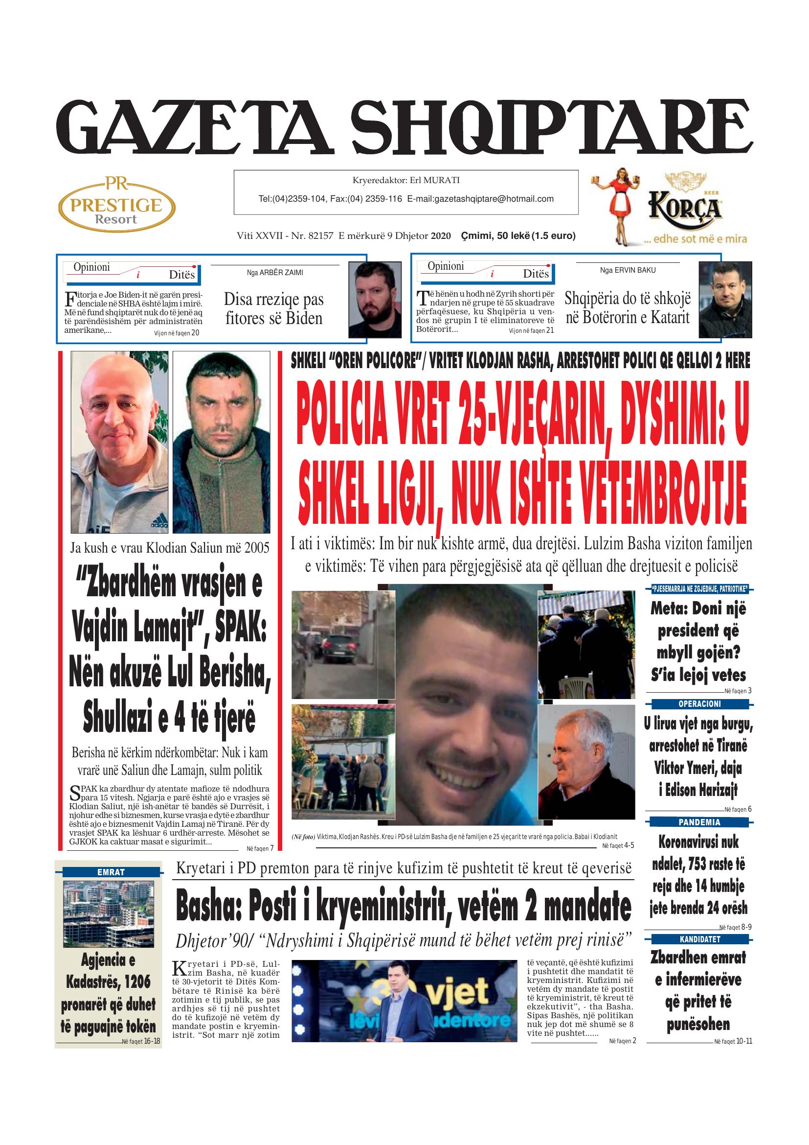 Gazeta Shqiptare 2020-12-09