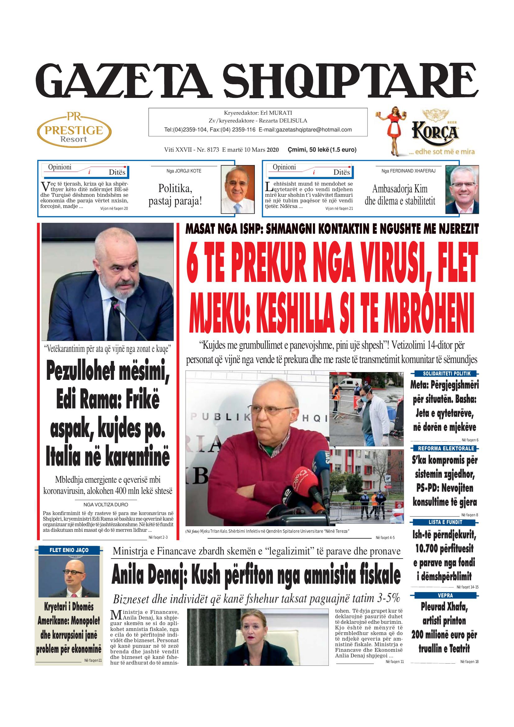 Gazeta Shqiptare 2020-03-10