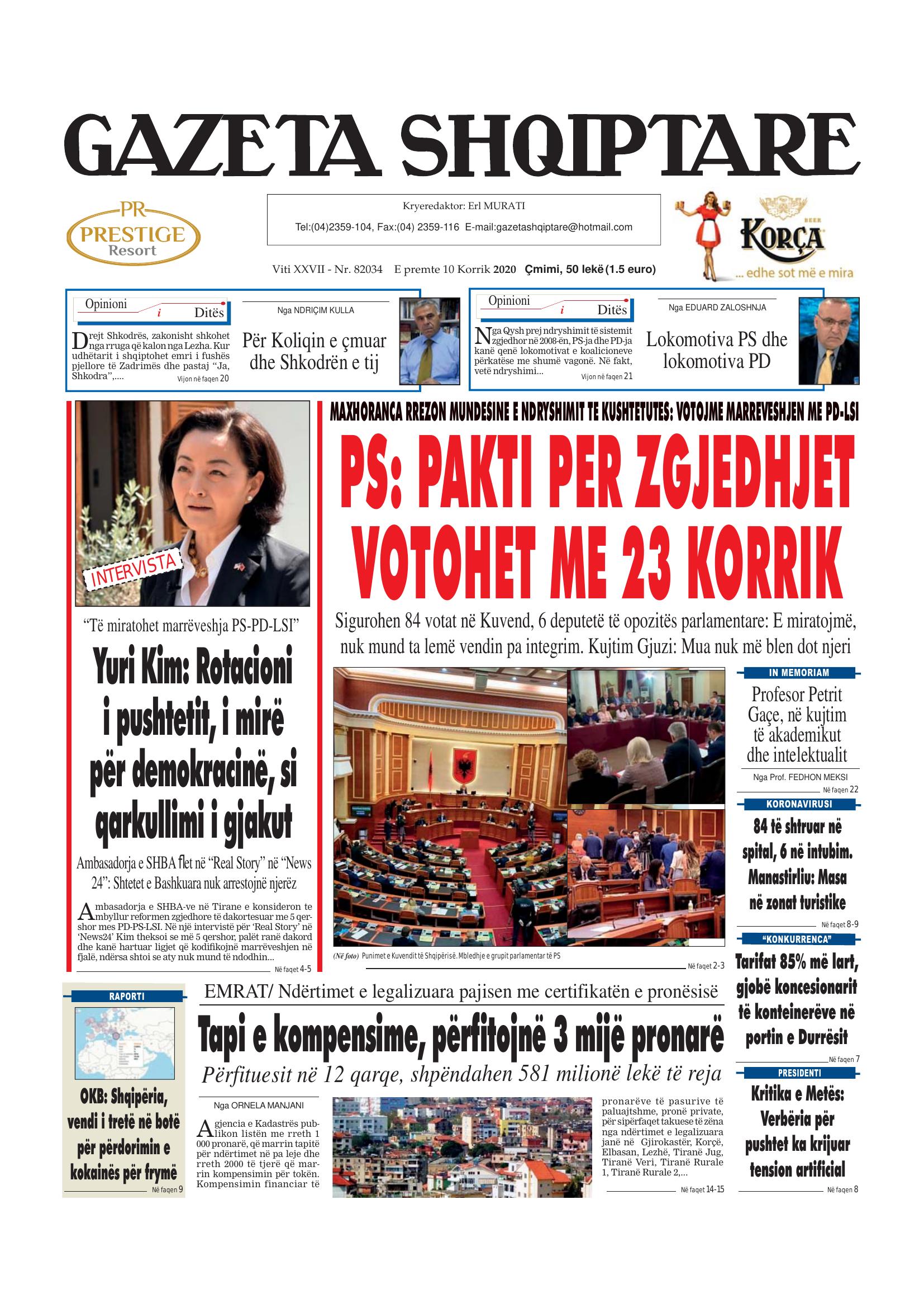 Gazeta Shqiptare 2020-07-10