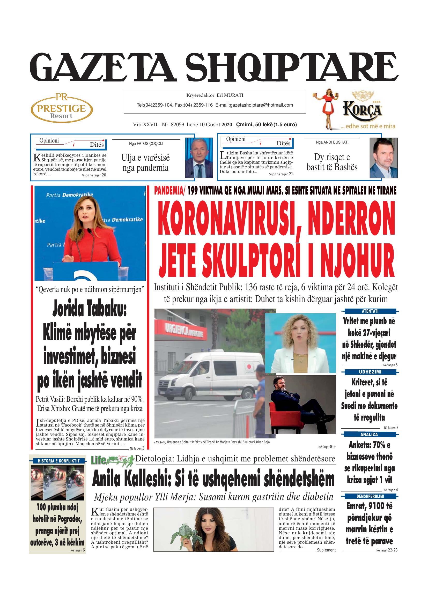 Gazeta Shqiptare 2020-08-10