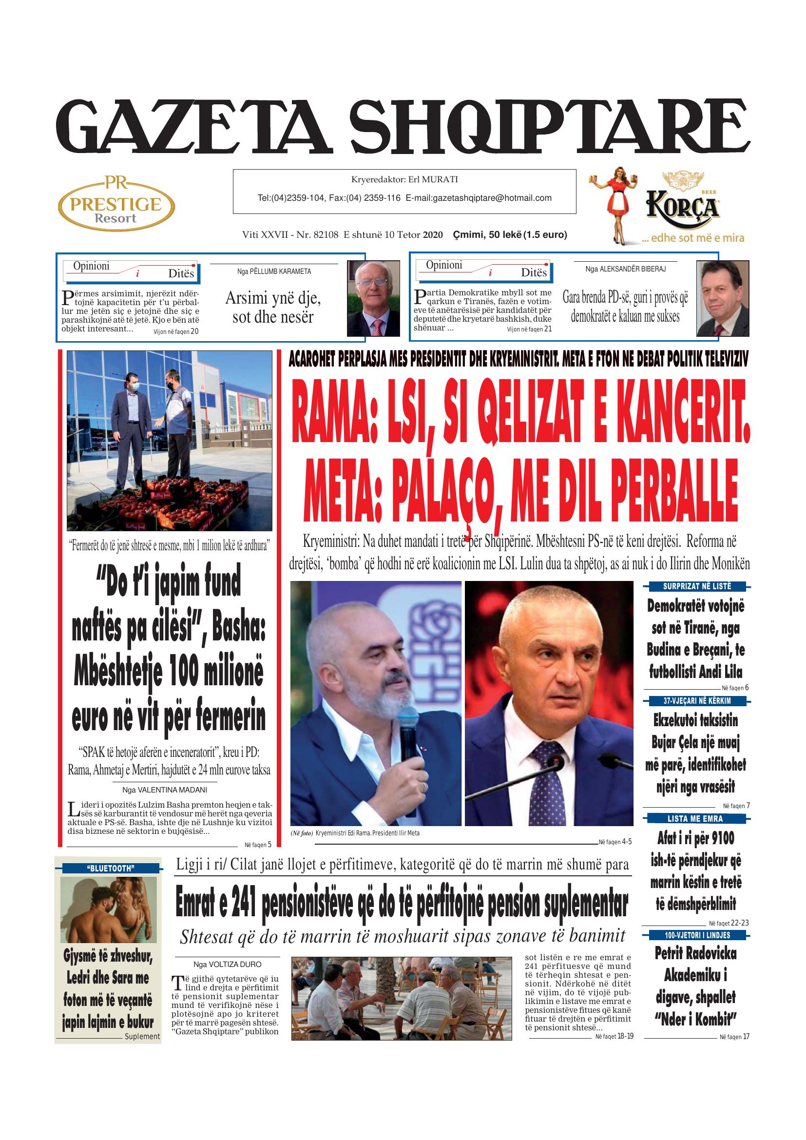 Gazeta Shqiptare 2020-10-10