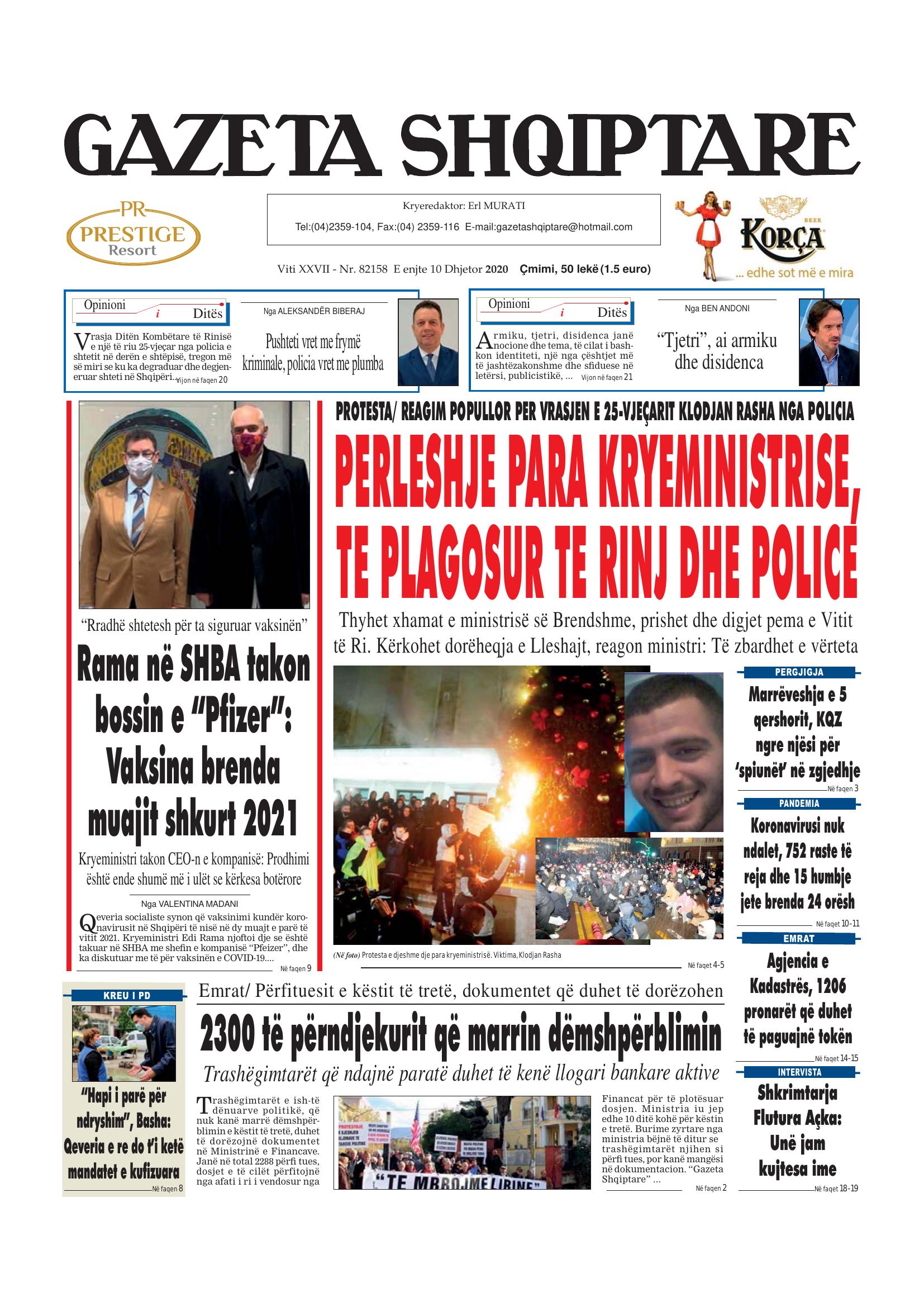Gazeta Shqiptare 2020-12-10