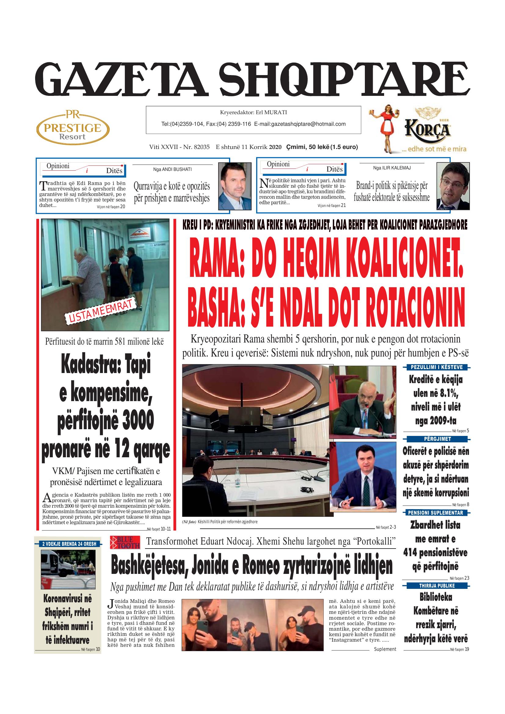 Gazeta Shqiptare 2020-07-11