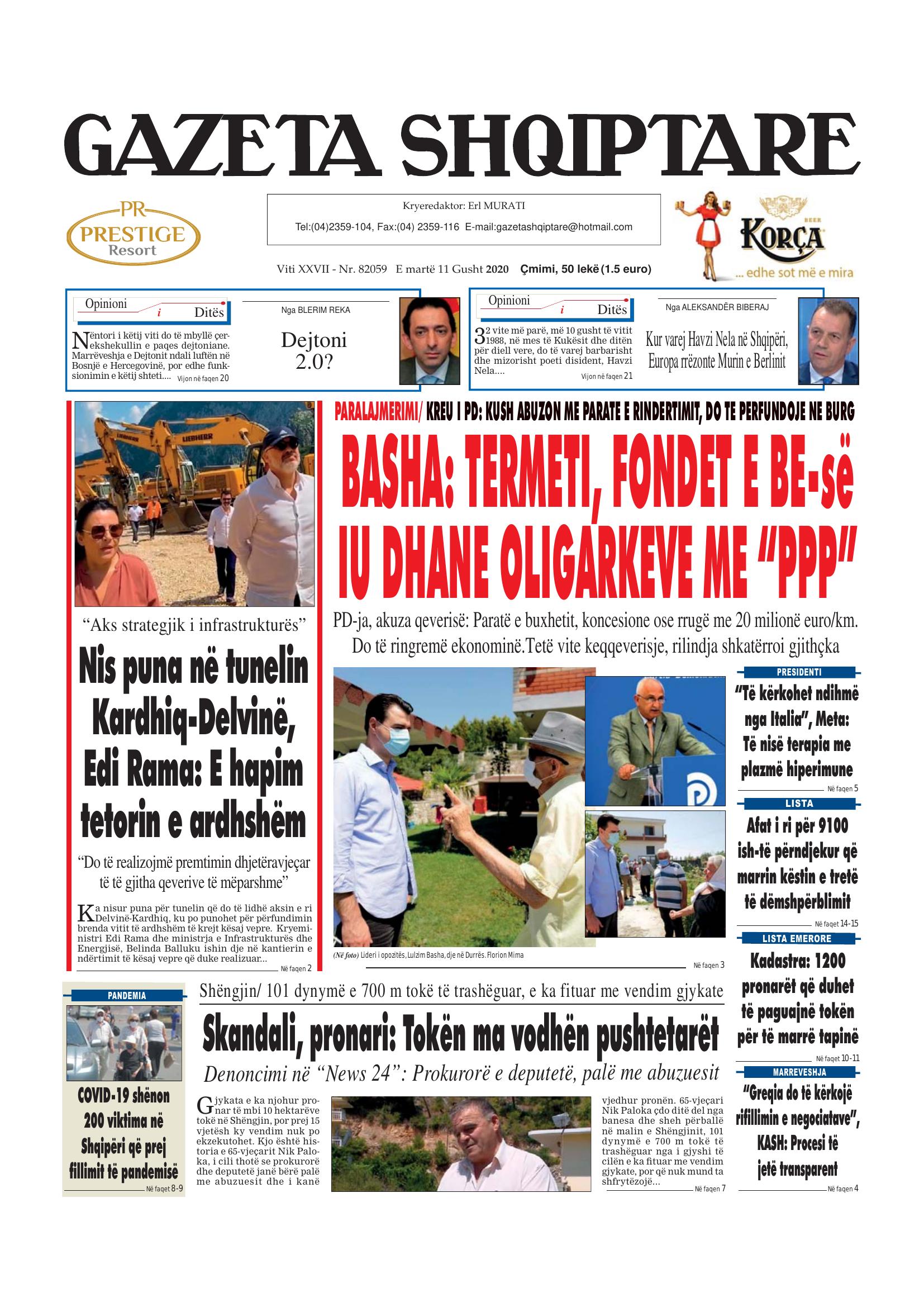 Gazeta Shqiptare 2020-08-11