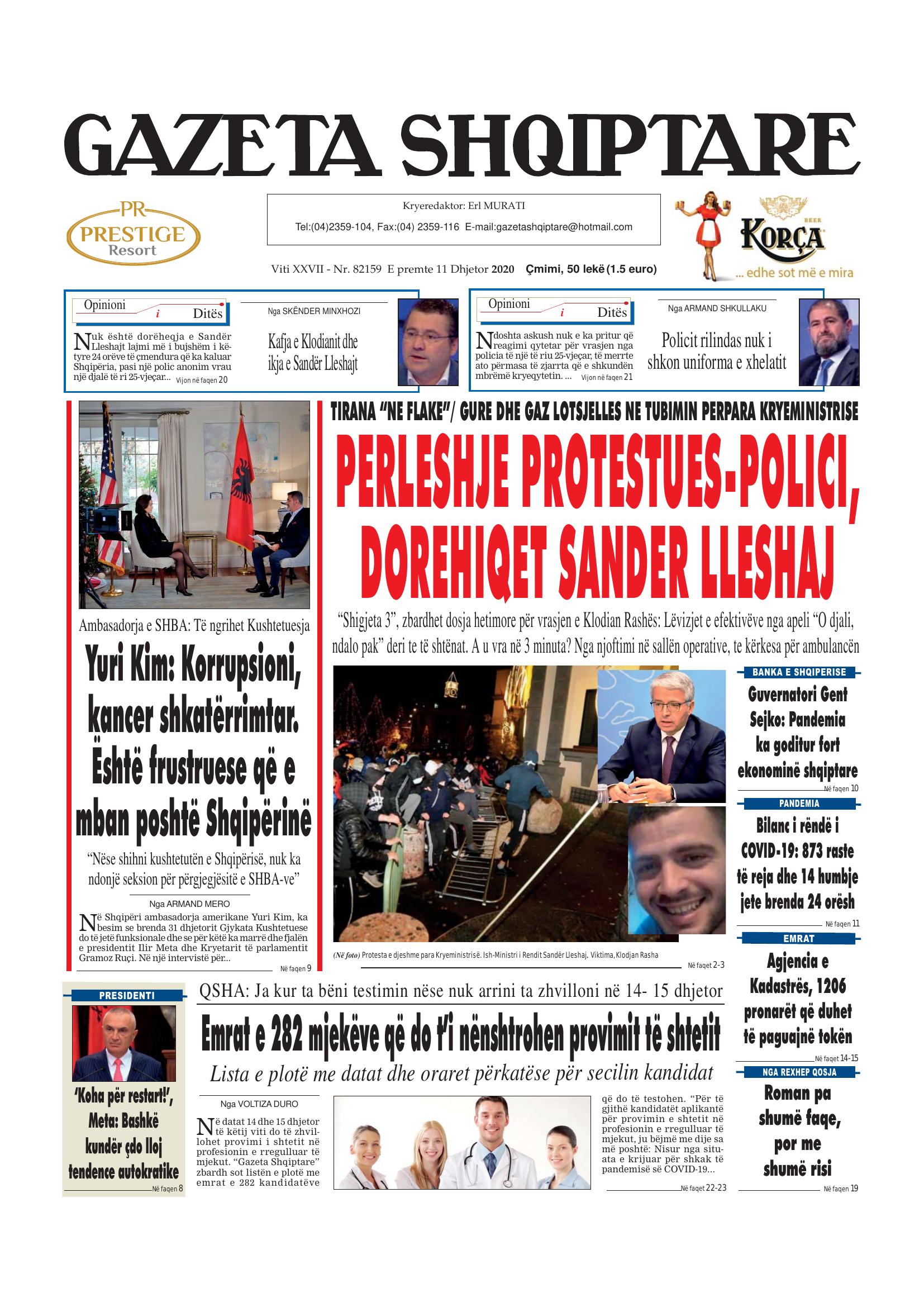 Gazeta Shqiptare 2020-12-11