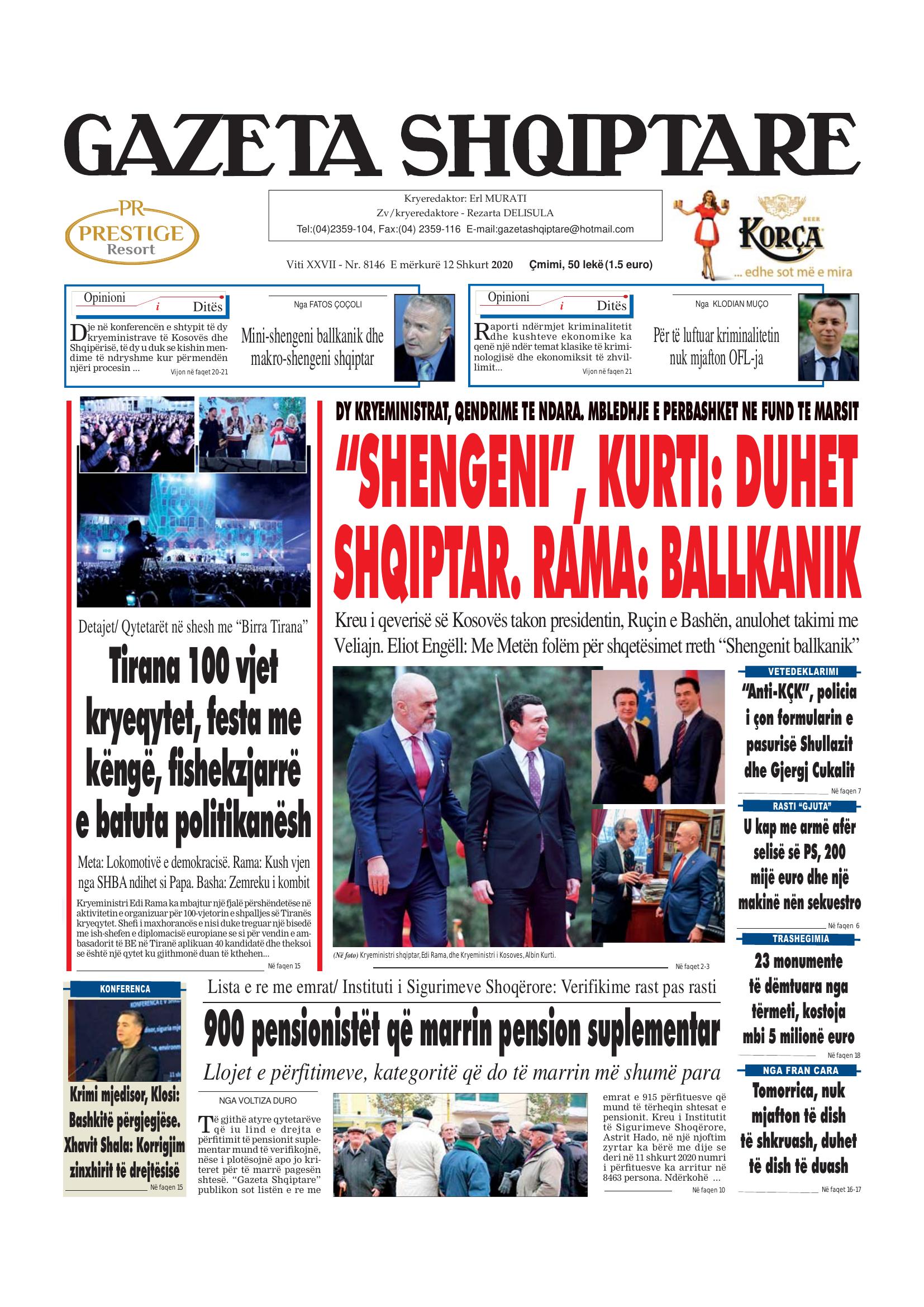 Gazeta Shqiptare 2020-02-12
