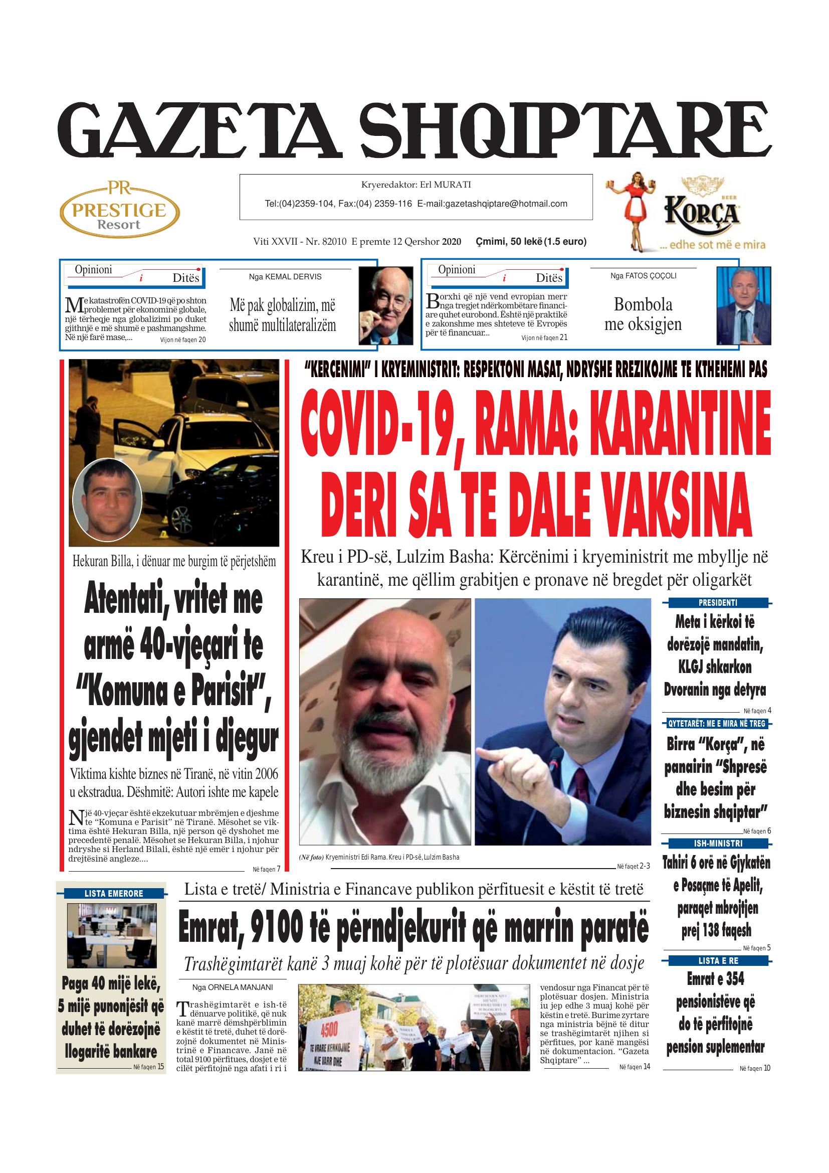 Gazeta Shqiptare 2020-06-12