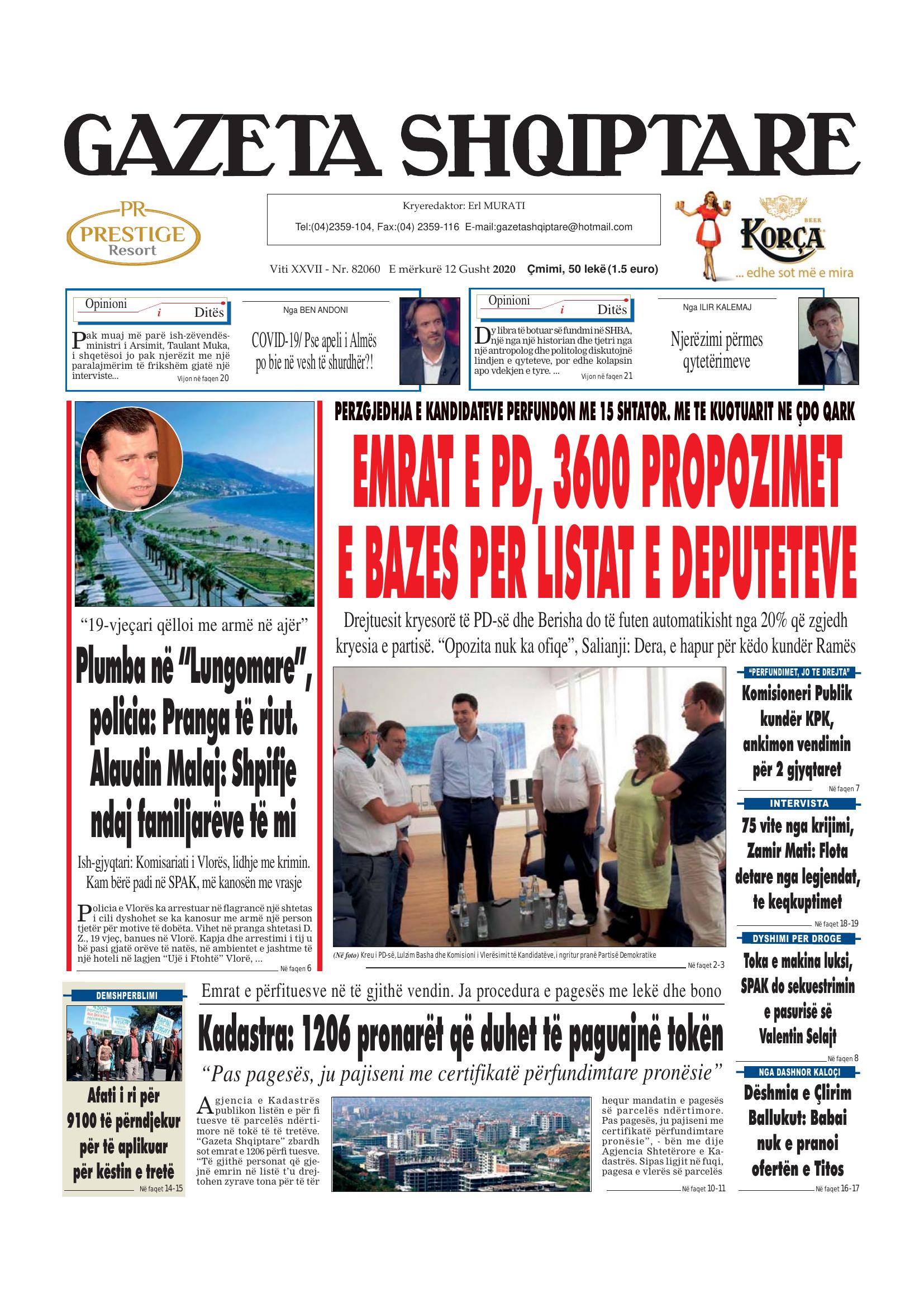 Gazeta Shqiptare 2020-08-12