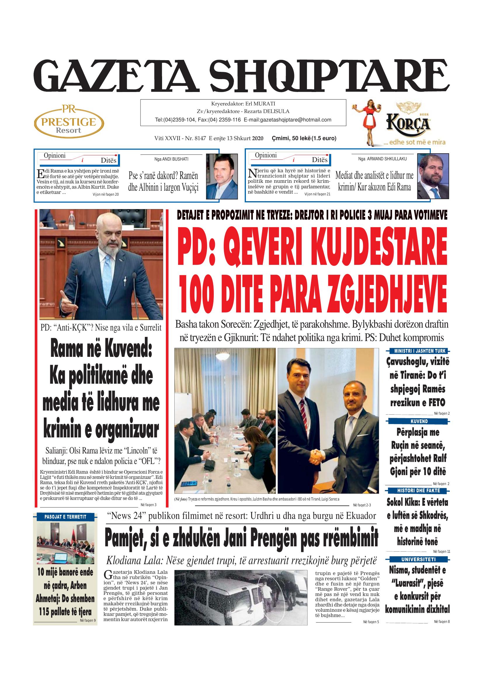 Gazeta Shqiptare 2020-02-13