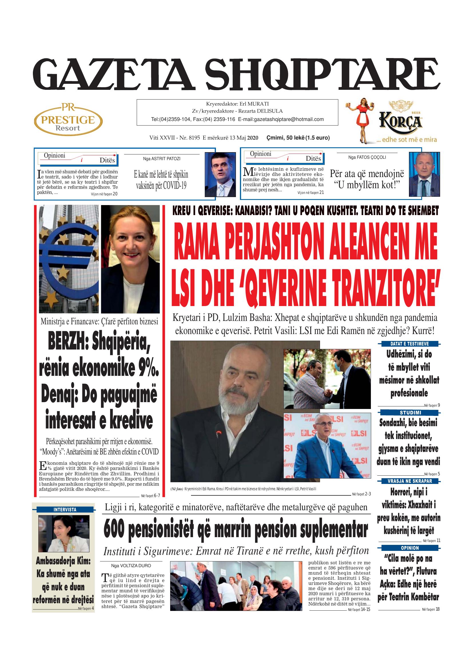 Gazeta Shqiptare 2020-05-13