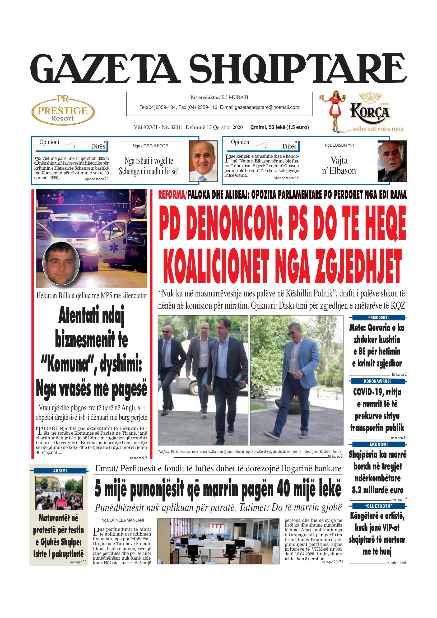 Gazeta Shqiptare 2020-06-13