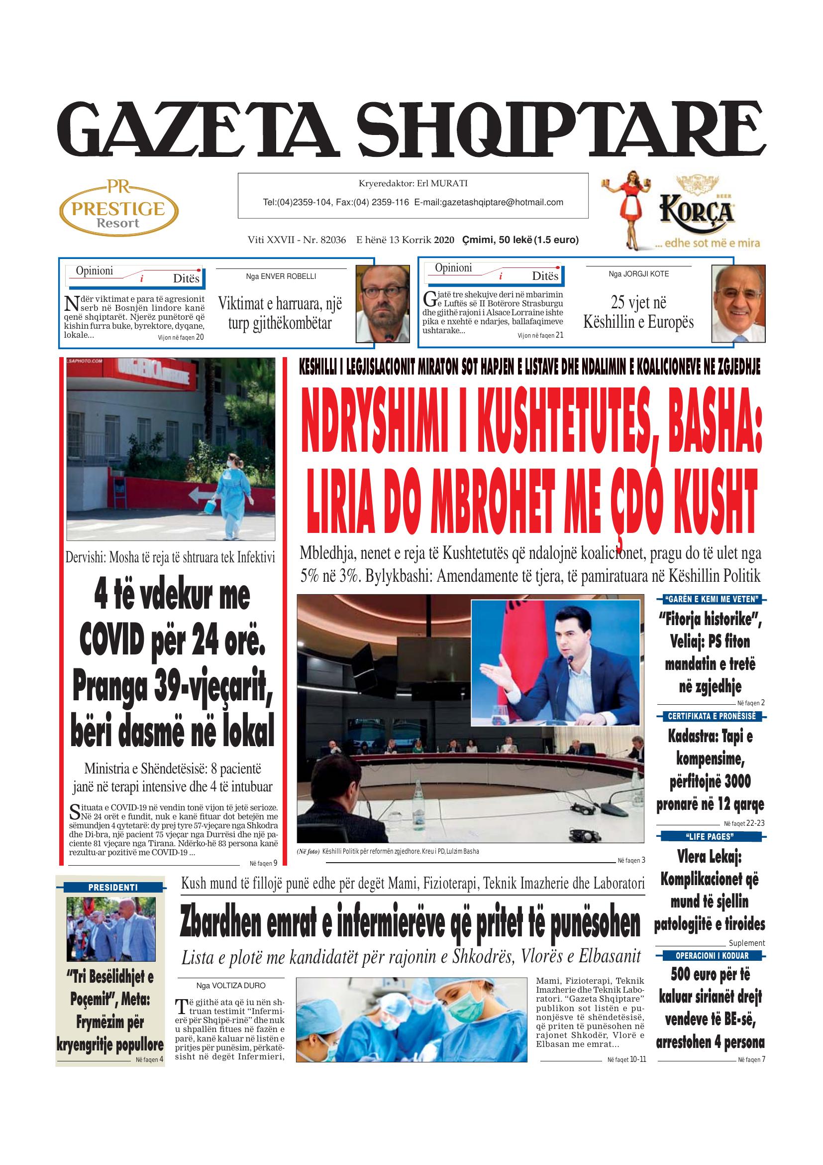Gazeta Shqiptare 2020-07-13