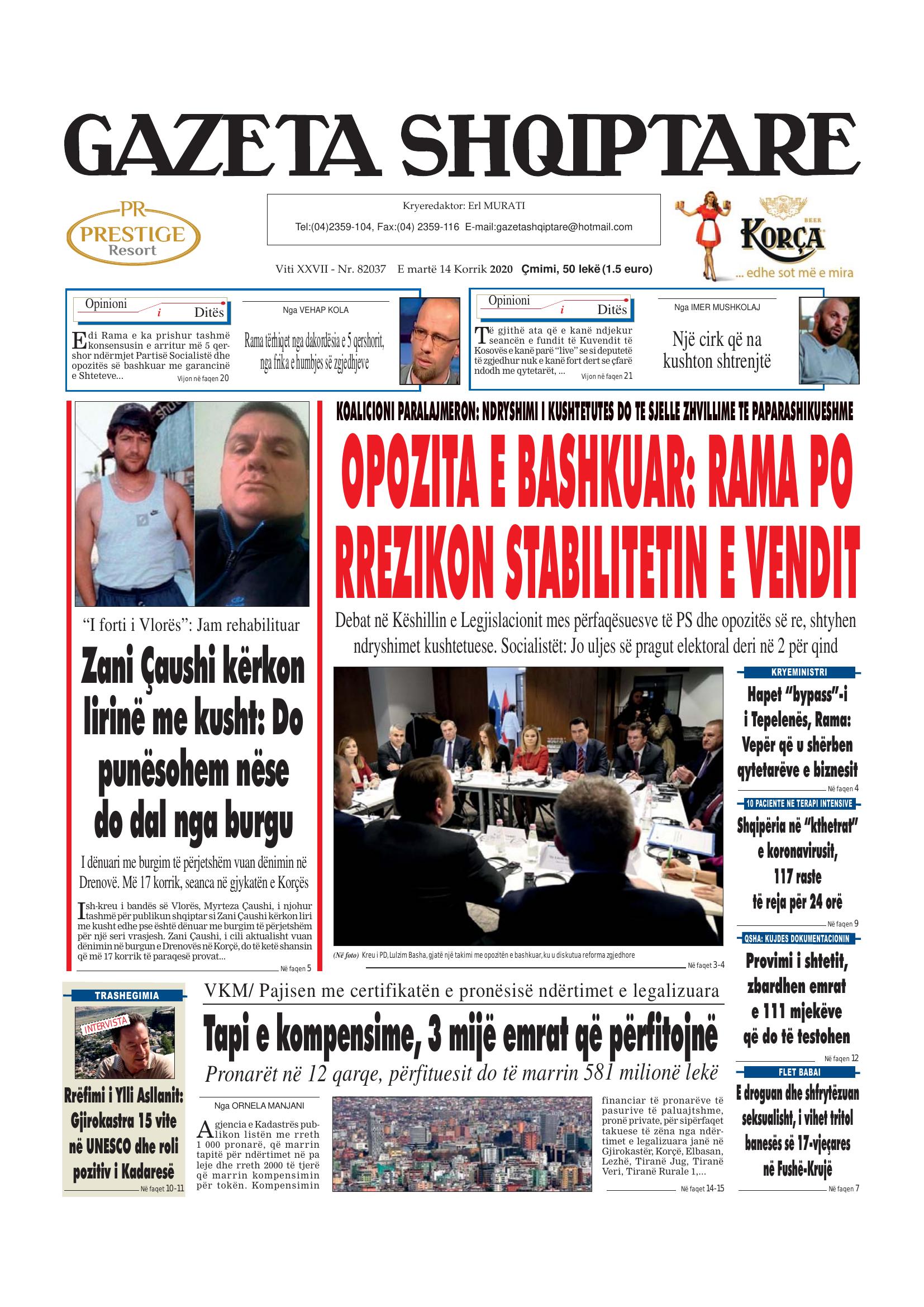Gazeta Shqiptare 2020-07-14