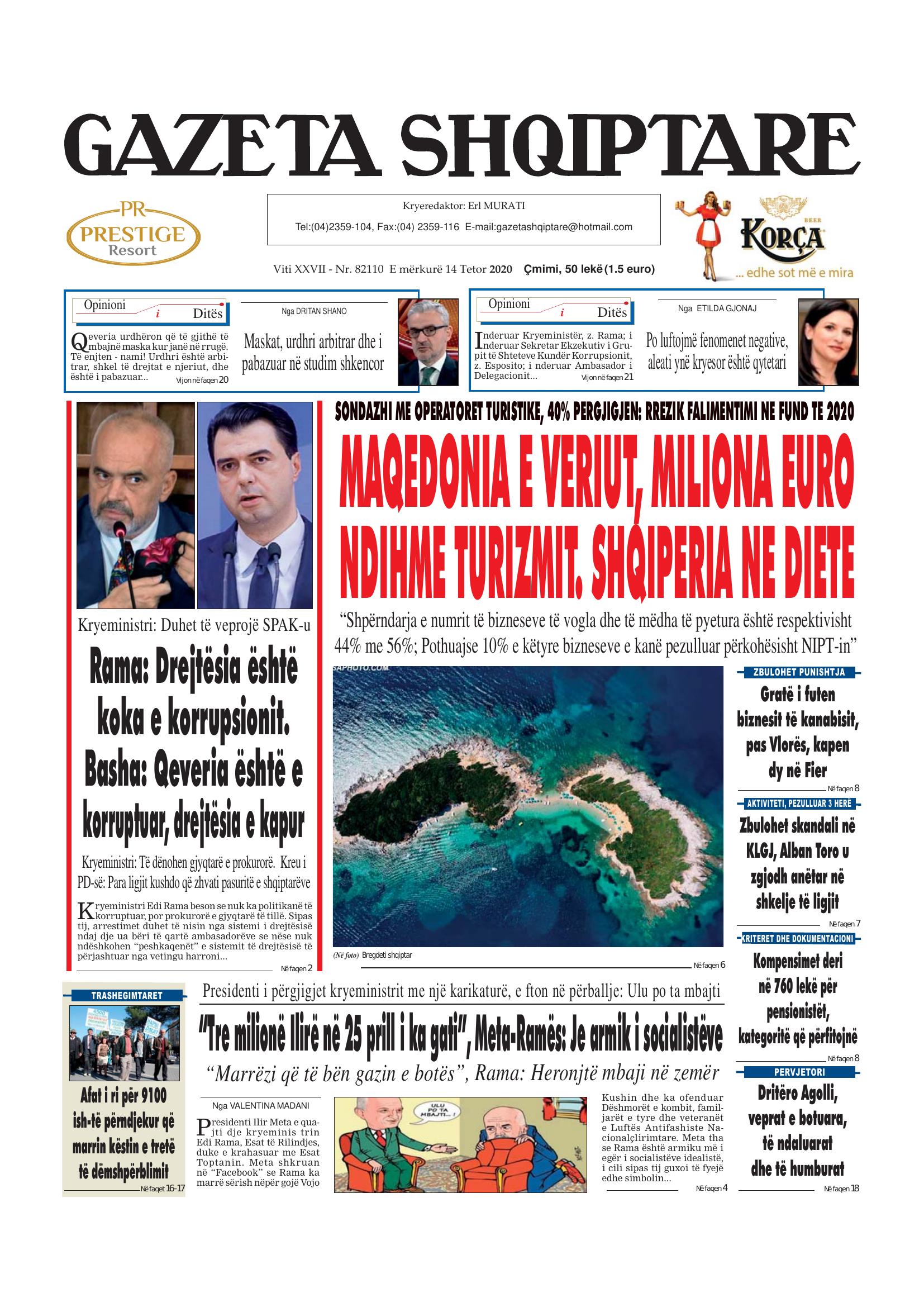 Gazeta Shqiptare 2020-10-14