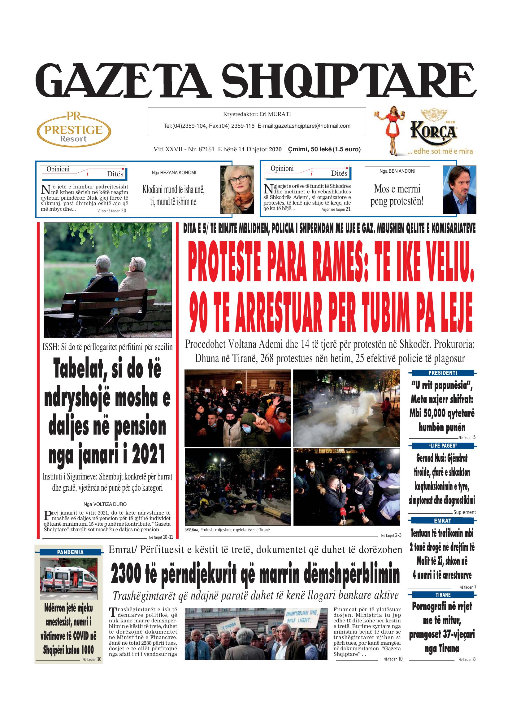 Gazeta Shqiptare 2020-12-14