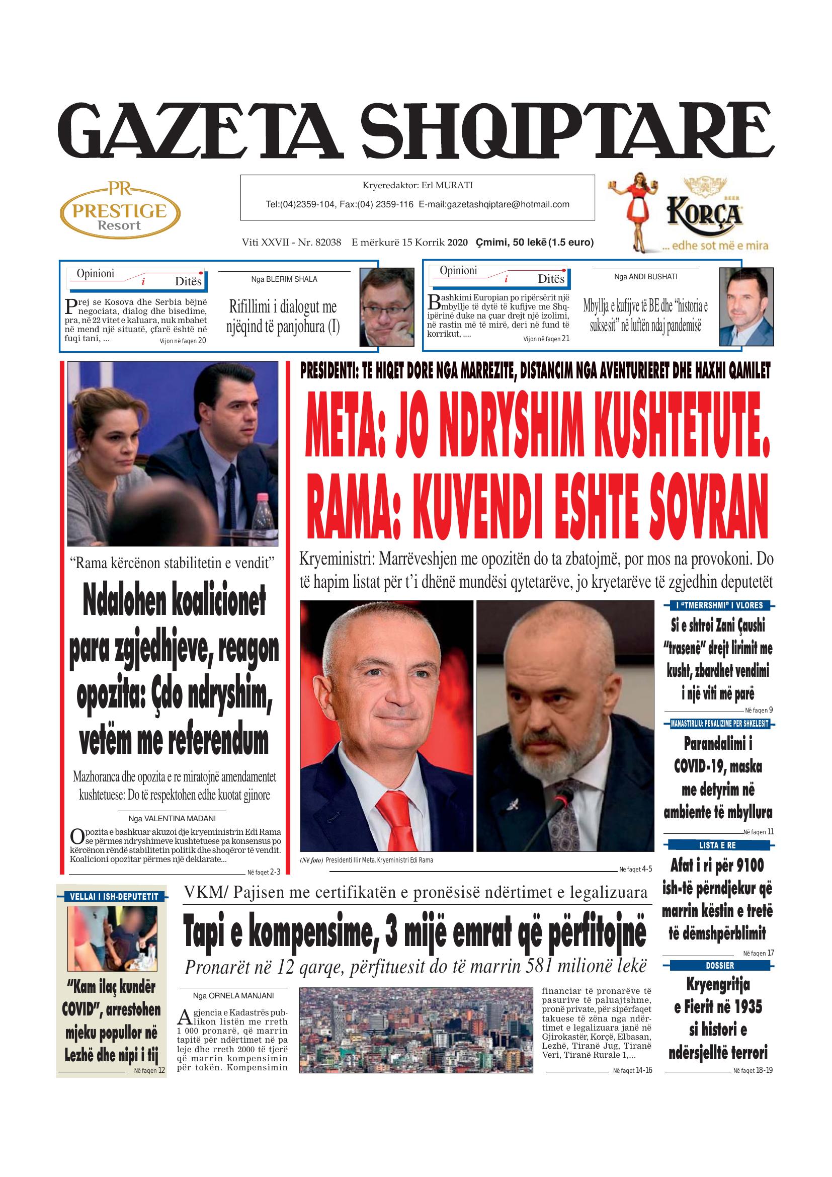 Gazeta Shqiptare 2020-07-15