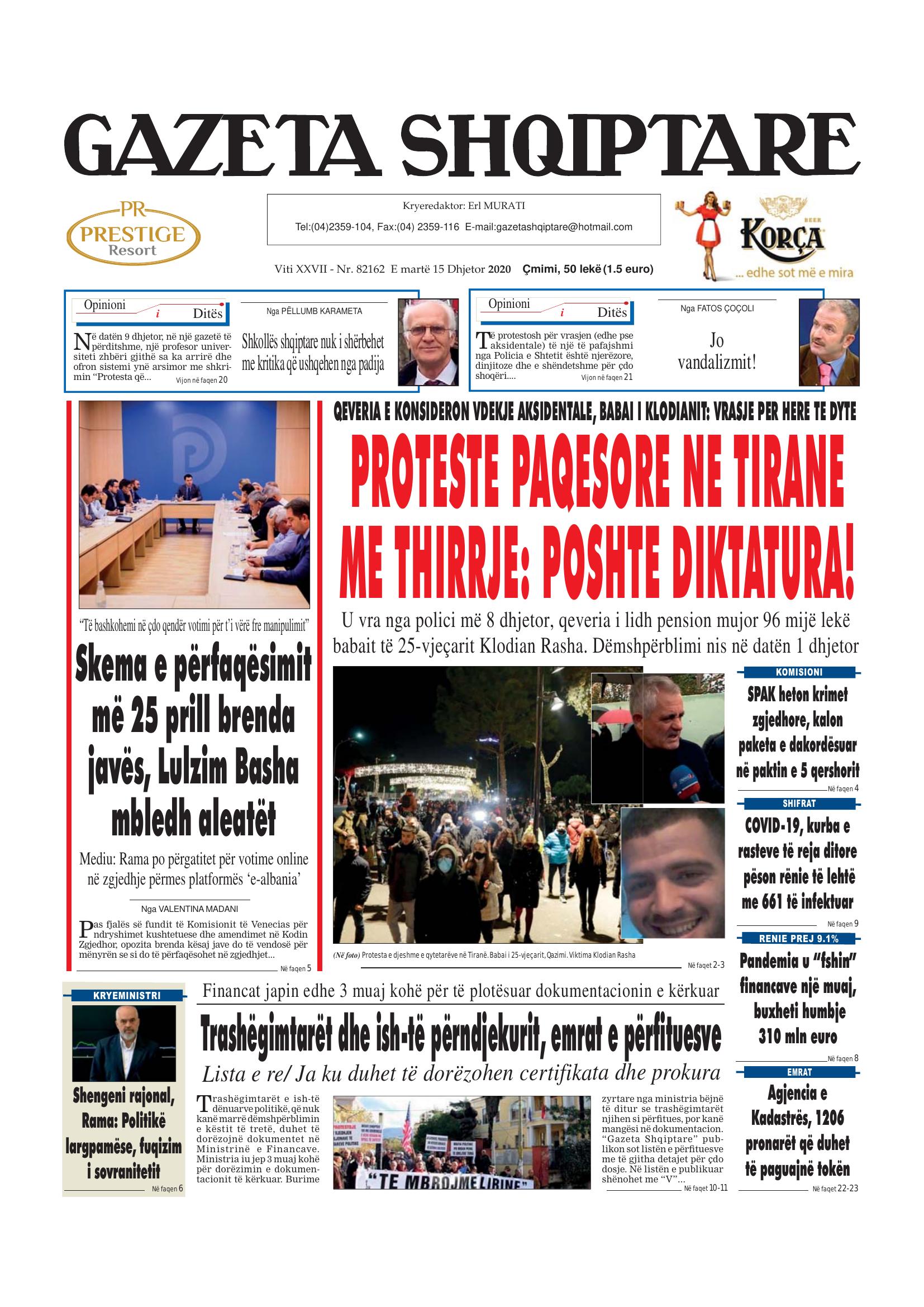 Gazeta Shqiptare 2020-12-15