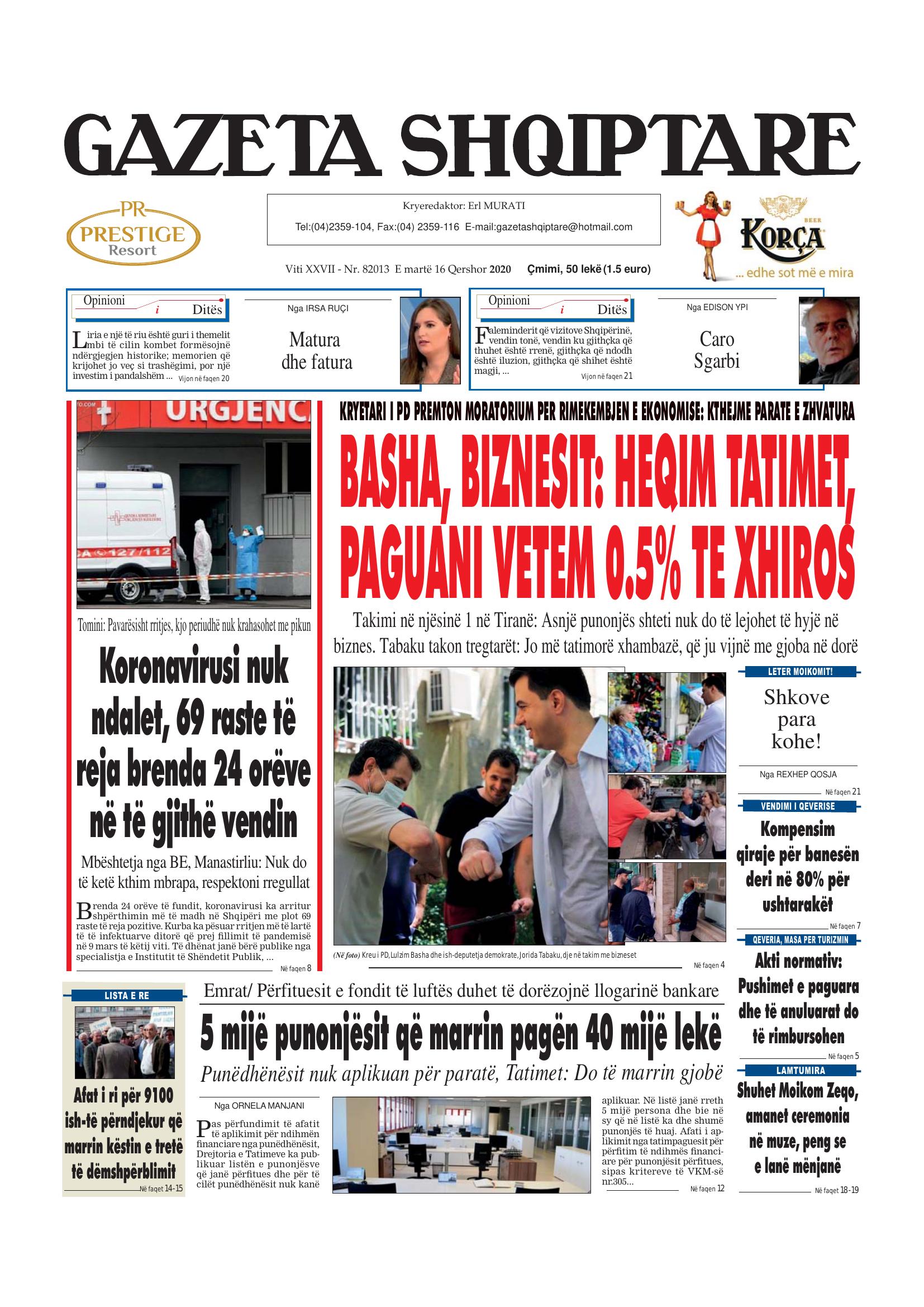 Gazeta Shqiptare 2020-06-16