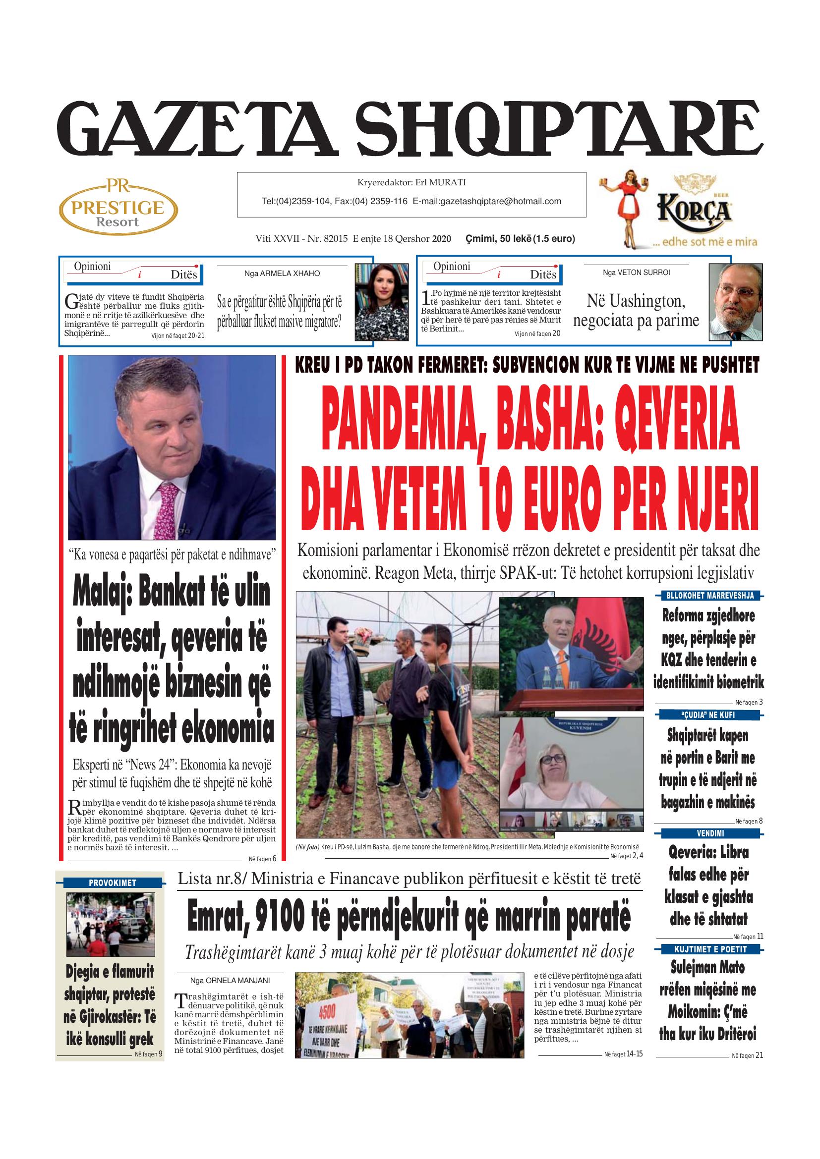 Gazeta Shqiptare 2020-06-18