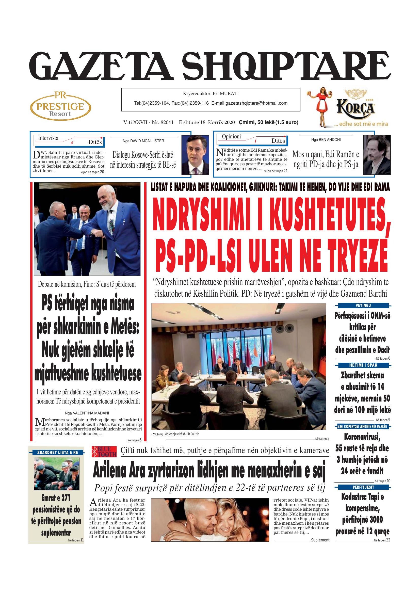 Gazeta Shqiptare 2020-07-18