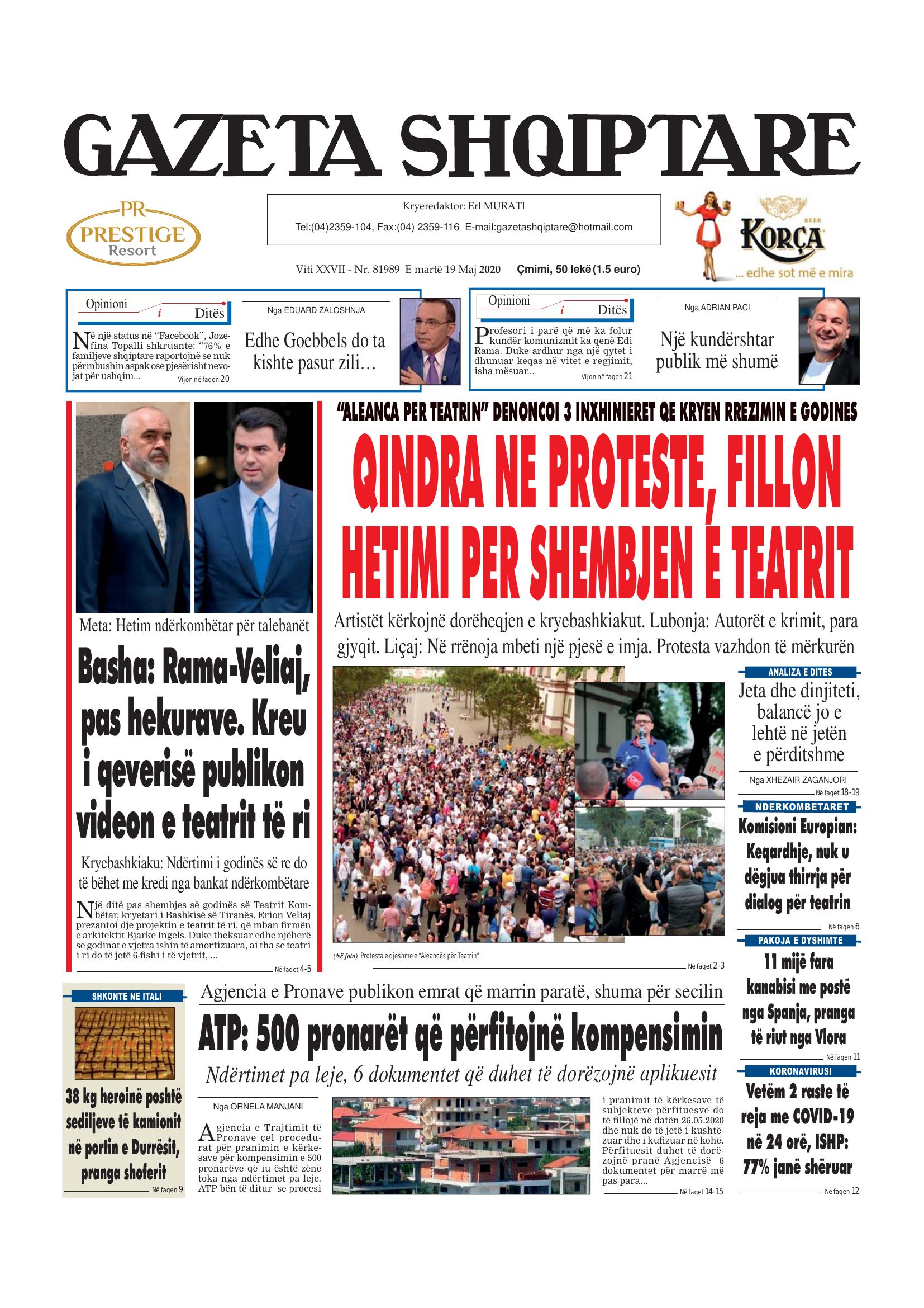 Gazeta Shqiptare 2020-05-19