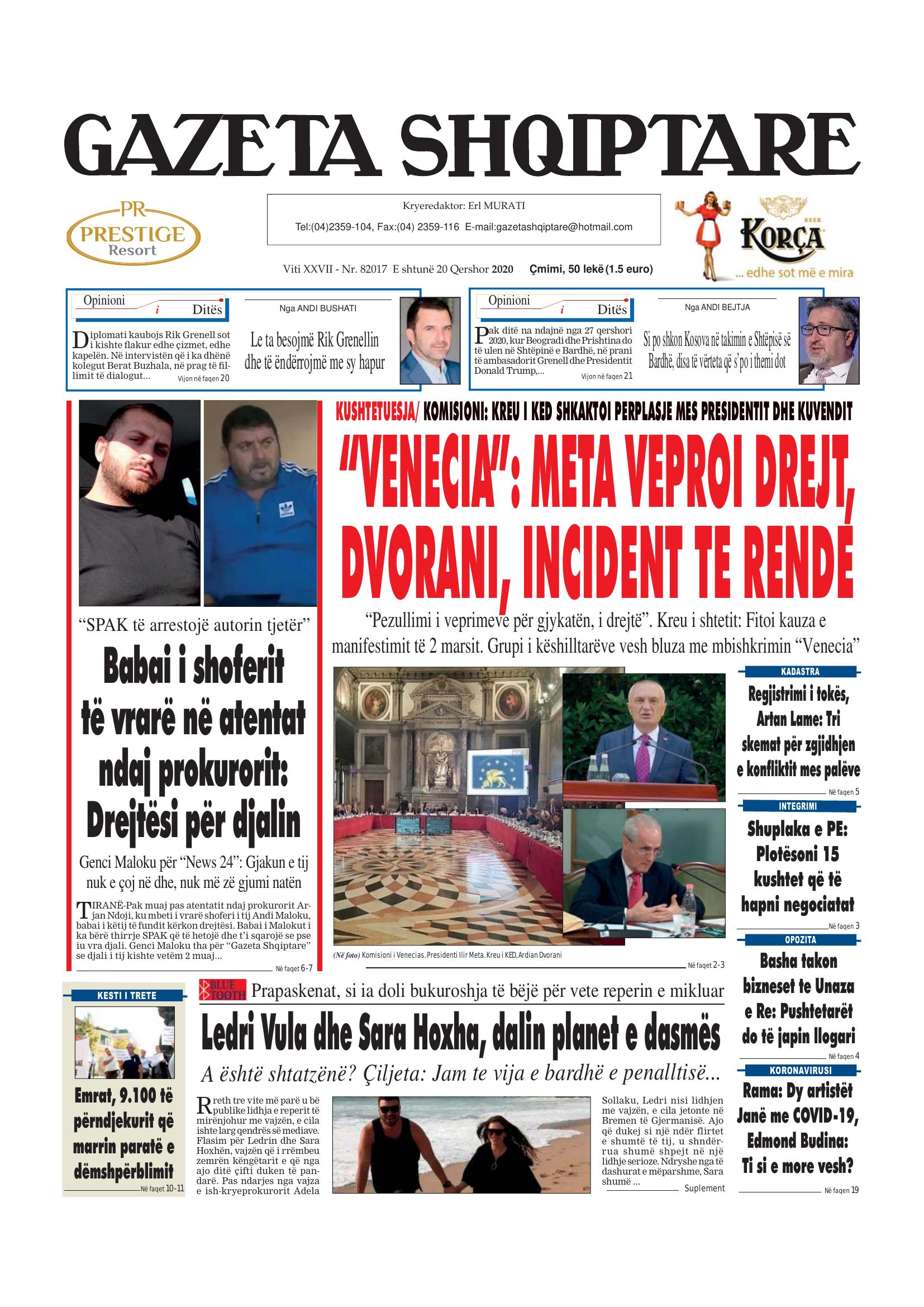 Gazeta Shqiptare 2020-06-20